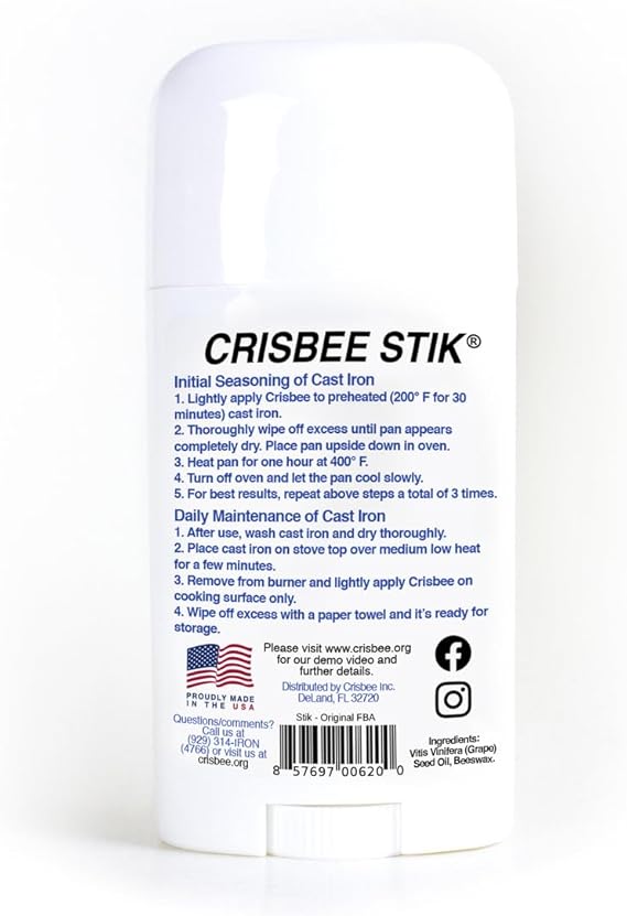 Crisbee Stik Cast Iron and Carbon Steel Seasoning - Family Made in USA customer photo 2