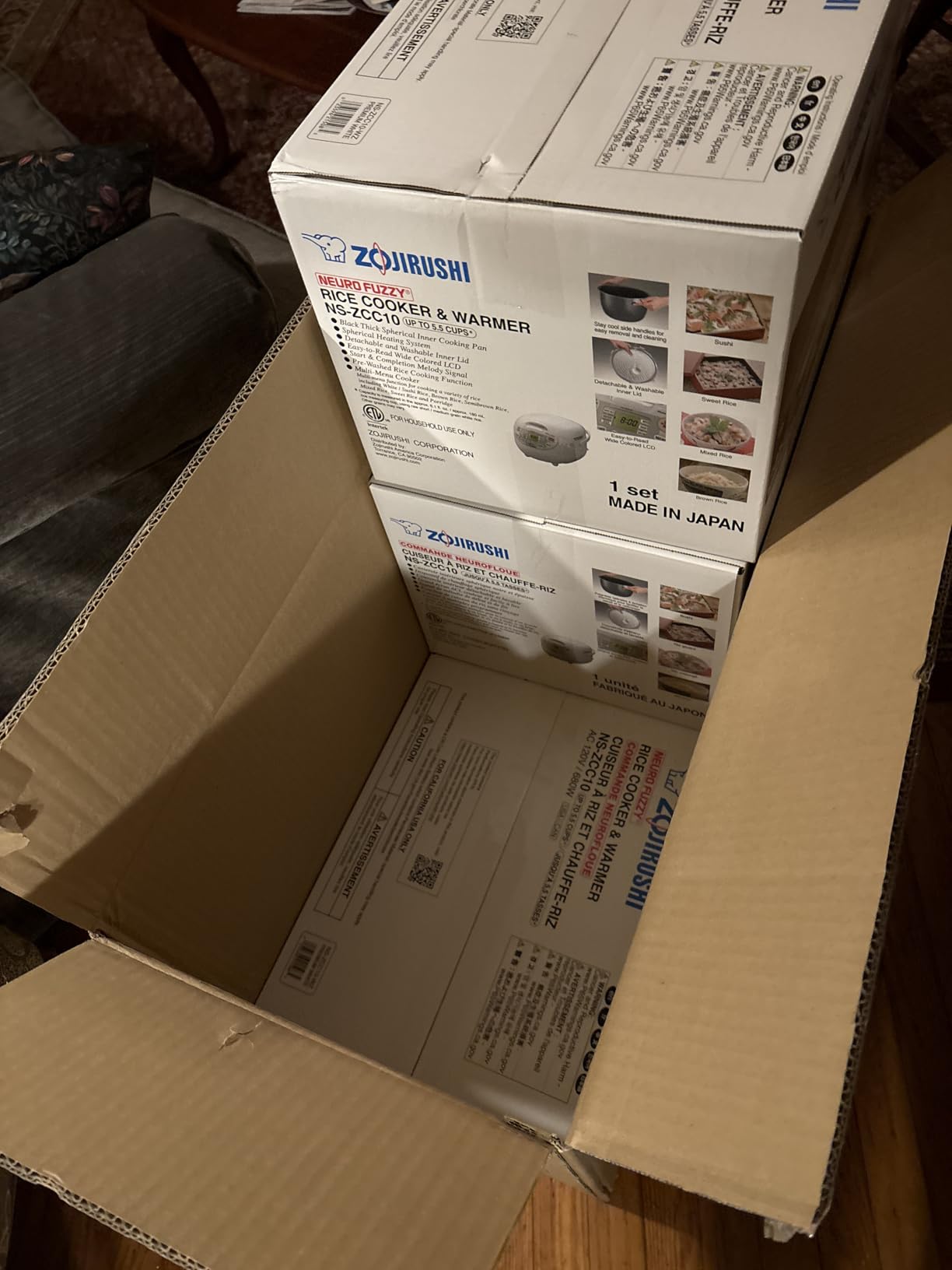 Zojirushi NS-ZCC10 5-1/2-Cup Neuro Fuzzy Rice Cooker and Warmer, Premium White customer photo 2