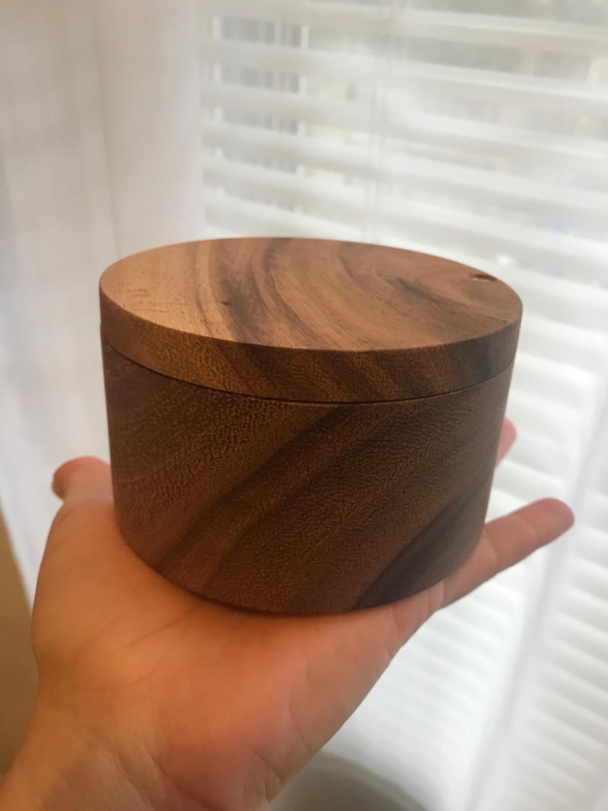 Ironwood Gourmet 28221 Appalachian Salt Cellar, Acacia Wood, 4 x 4 x 2.5 inches, Brown customer photo 2