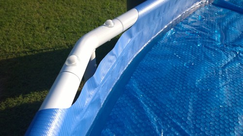 INTEX 28013E Solar Pool Cover: for 15ft Round Easy Set and Metal Frame Pools - Insulates Pool Water - Reduces Water Evaporation - Keeps Debris Out - Reduces Chemical Consumption customer photo 1