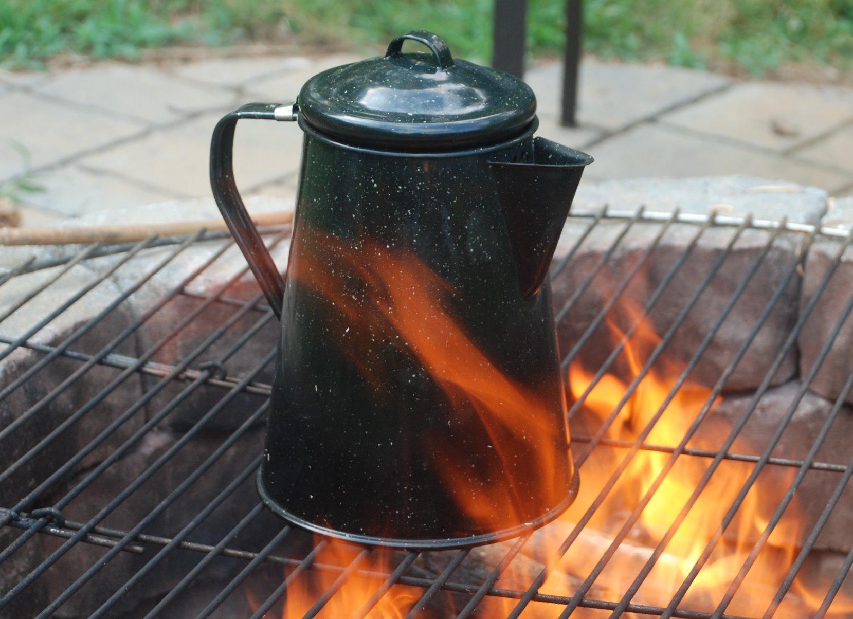 Granite Ware Coffee Boiler, 3-Quart - Stovetop or Campfire Coffee Pot (Speckled Black) customer photo 2