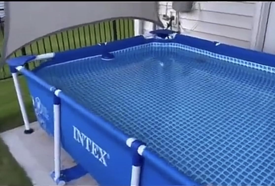 INTEX Rectangular Frame 14 ft 9 in x 7 ft 3 in x 33 in Above Ground Pool, Swimming Pool with Steel Frame, Pump Not Included customer photo 2