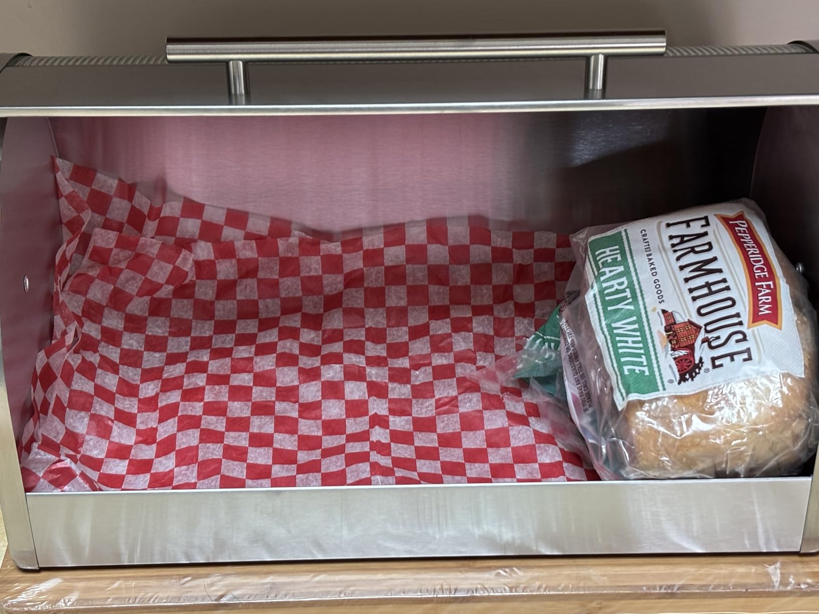 Oggi Stainless Steel Roll Top Bread Box for Kitchen Countertop with Tempered Glass Lid - Fits Multiple Large Loaves of Bread and Other Freshly Baked Goods Including Cookies, Bagels, Muffins customer photo 2