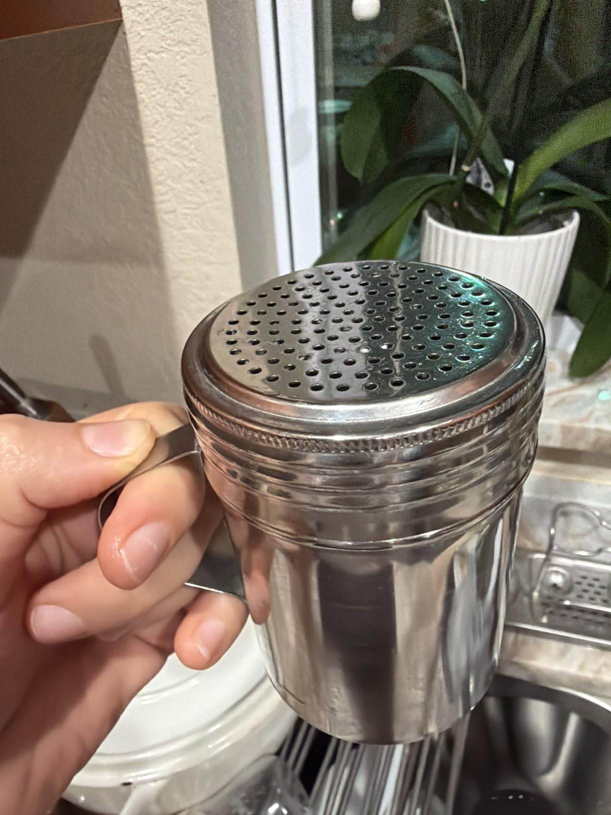Winco 10 Oz. Stainless Steel Dredge (DRG-10), 5 inches X 4.75 inches X 1.5 inches customer photo 1