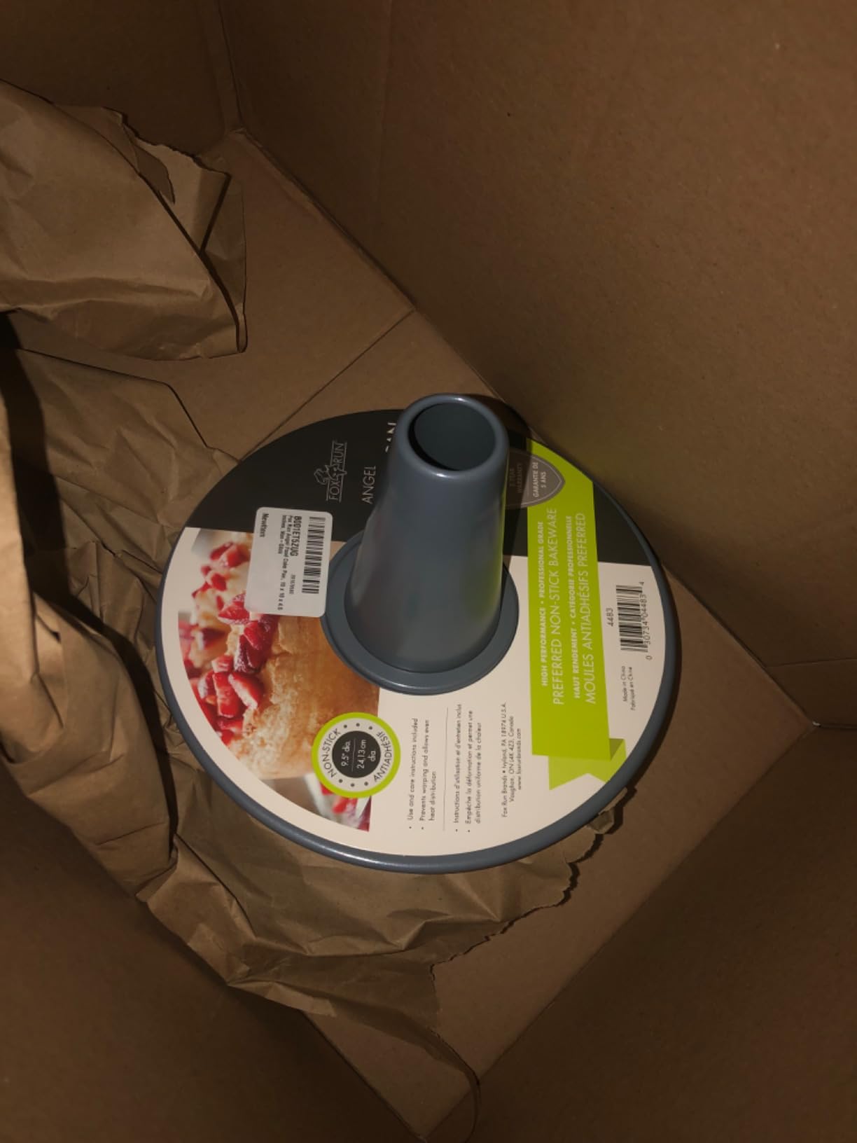 Fox Run Non-Stick Angel Food Cake Pan With Removable Bottom, 10 x 10 x 4.5 inches, Metallic customer photo 2