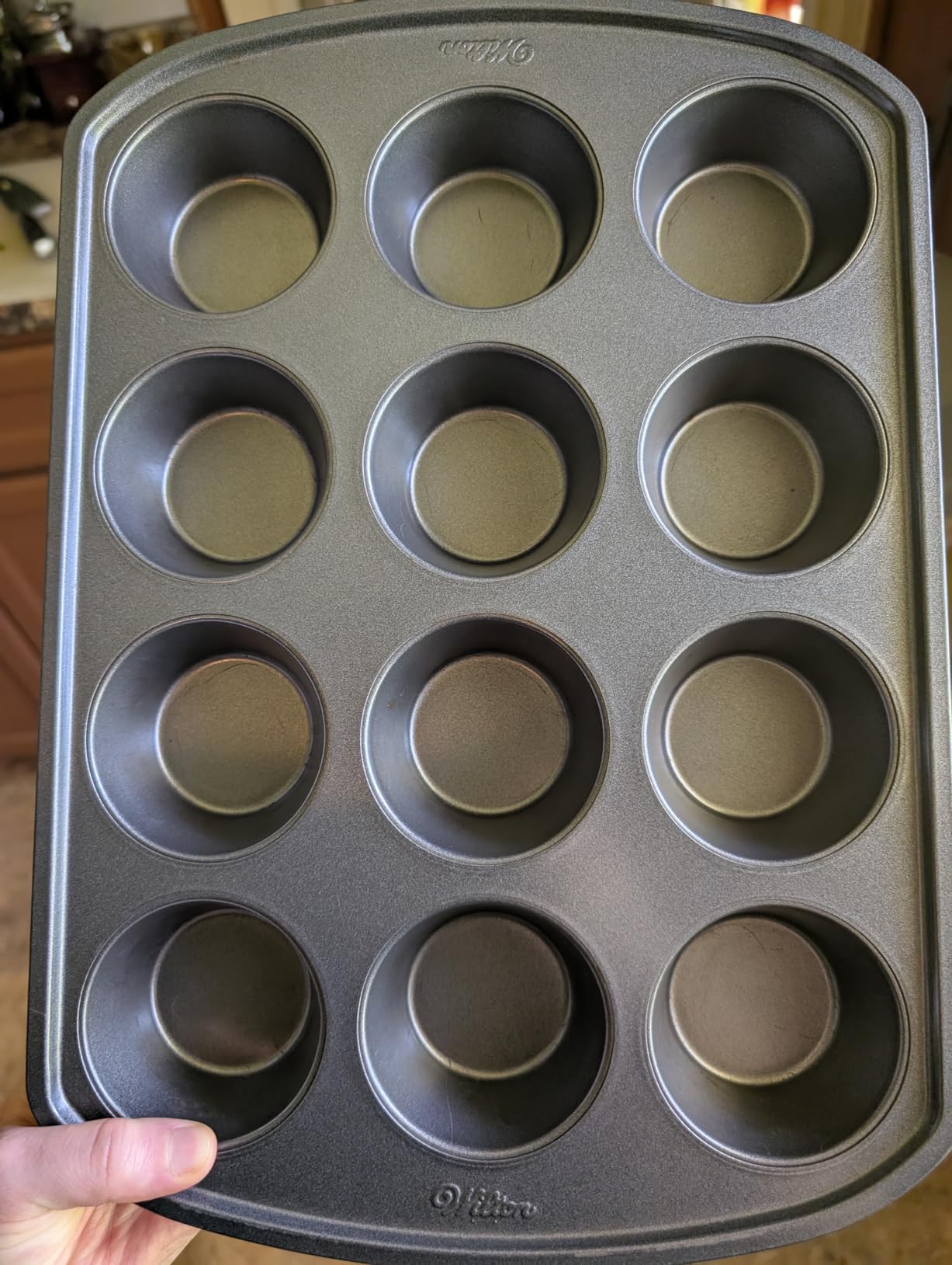 Wilton Gold Non-Stick 12-Cup Muffin Pan, Cold-Rolled Steel Bakeware, Made without PFAS customer photo 2