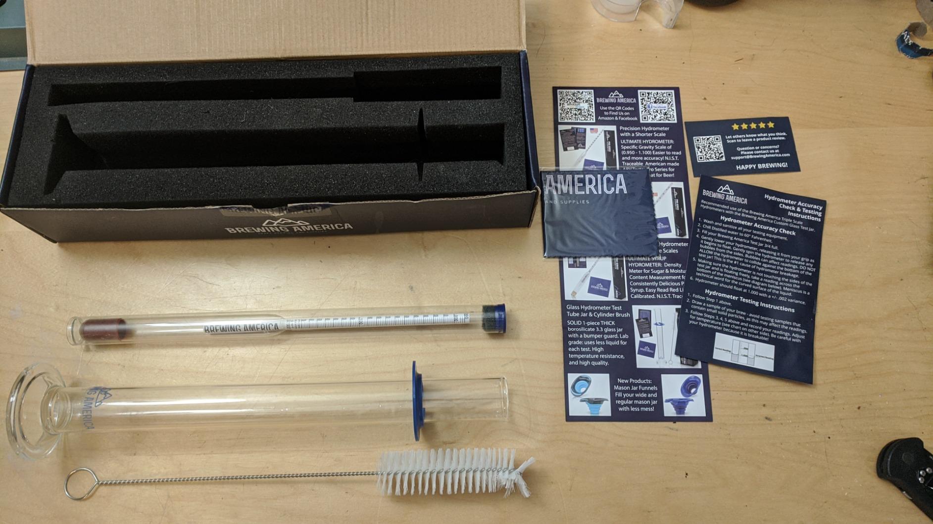 Brewing Hydrometer Alcohol Tester Kit: USA-Made Beer & Wine American-Made Specific Gravity ABV Test Pro Series Traceable & Borosilicate Glass Test Tube Jar & Brush customer photo 2