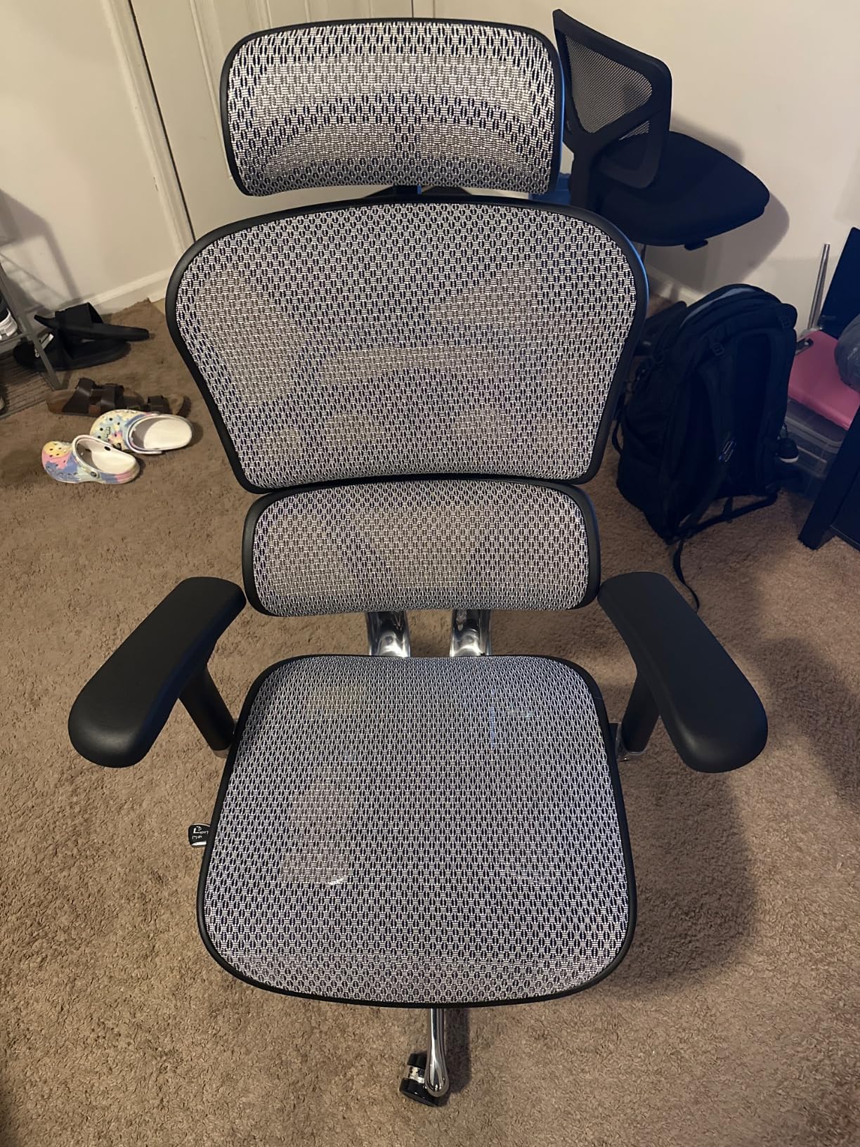 Eurotech ME7ERG GEN2 High Back Mesh Office Chair with Tilt Tension Control, Tilt Lock, Back Angle, Back Height, Synchro Tilt, Seat Height, Seat Depth, and Arm Height Adjustments, Black customer photo 1