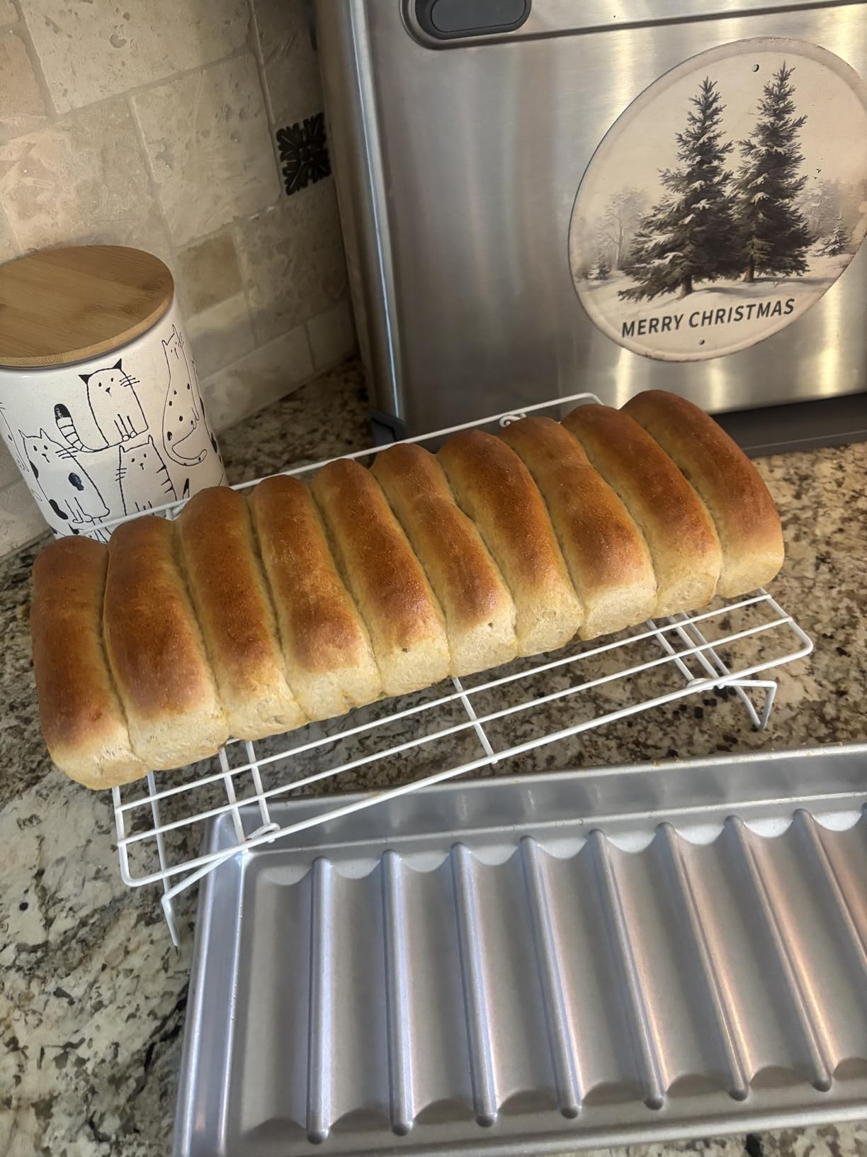 USA Pan Bakeware Nonstick New England Hot Dog Bun and Lobster Roll Loaf Pan, Aluminized Steel customer photo 2