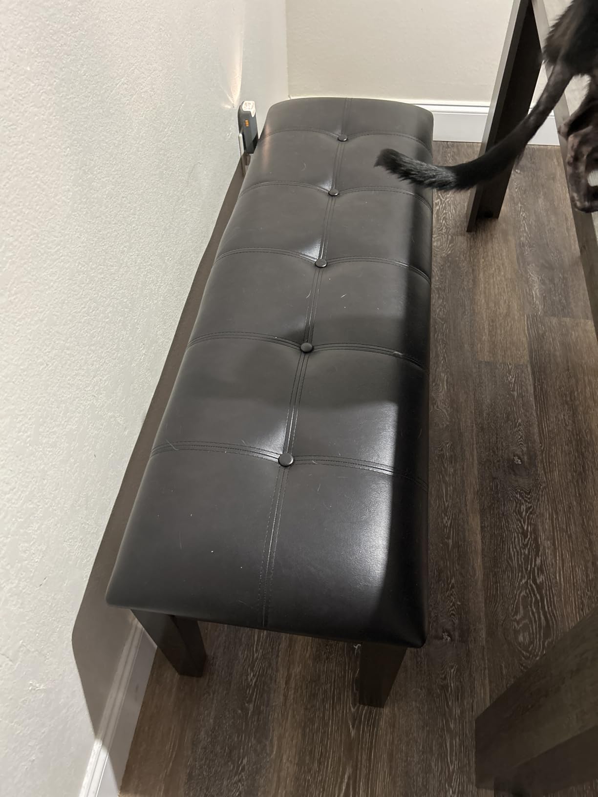 Signature Design by Ashley Ralene Tufted Upholstered Dining Room Bench, Medium Brown customer photo 2