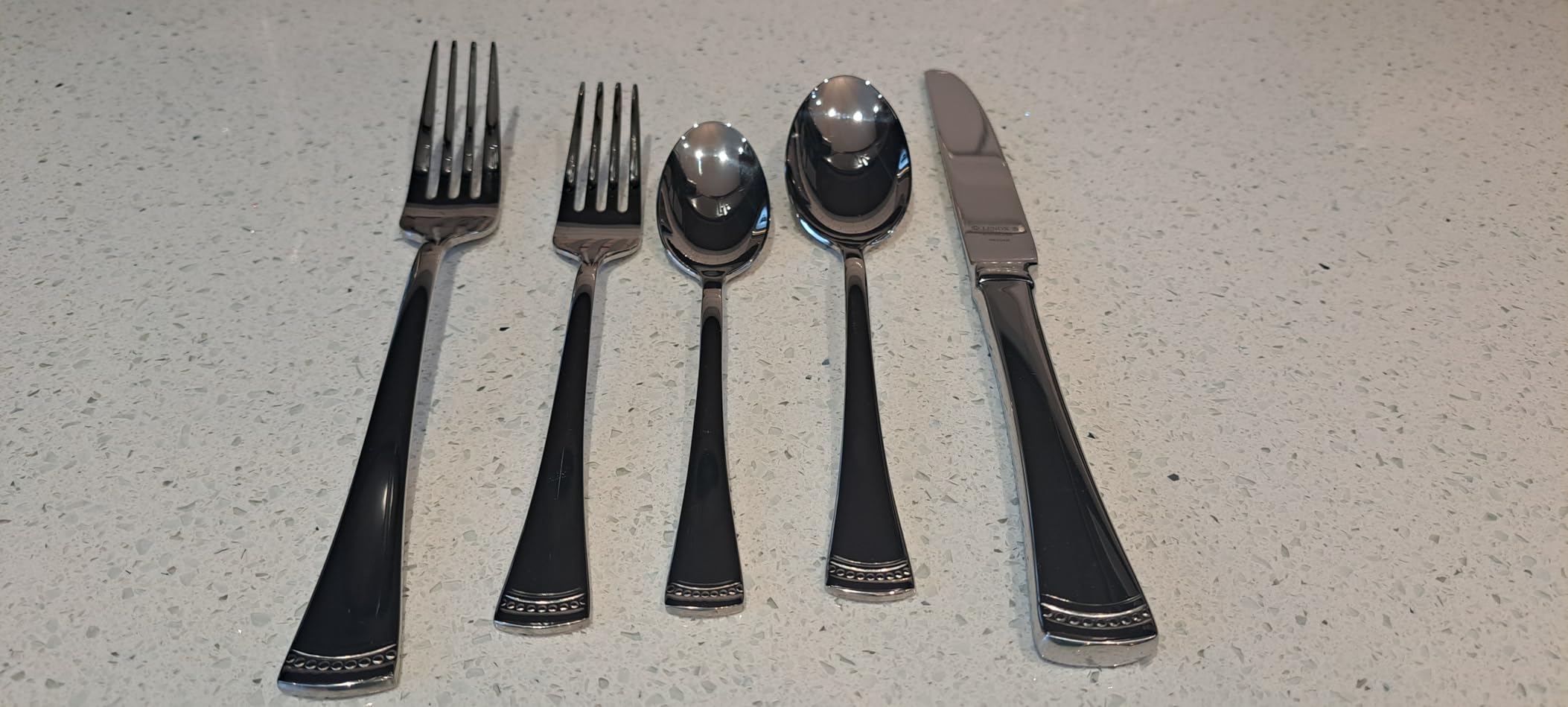 Lenox Portola 65-Piece Flatware Set with Serving Utensils, Service For 12, 18/10 Stainless Steel Flatware, Dishwasher Safe, Knives Spoons and Forks customer photo 2