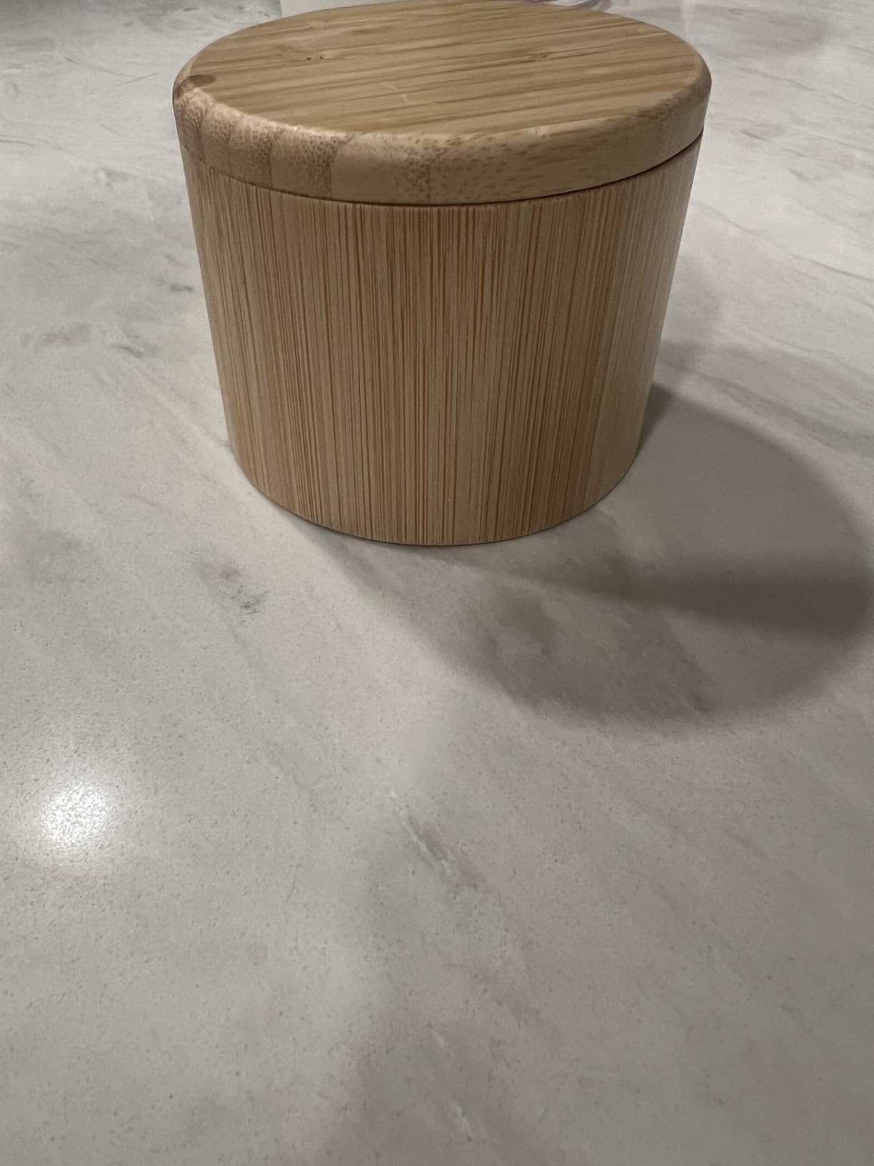 Totally Bamboo Salt Cellar with Swivel Lid - Bamboo Spice Box Storage Container for Kitchen Countertop with Magnetic Closure - Ideal for Sea Salt, Spices and Herbs customer photo 1