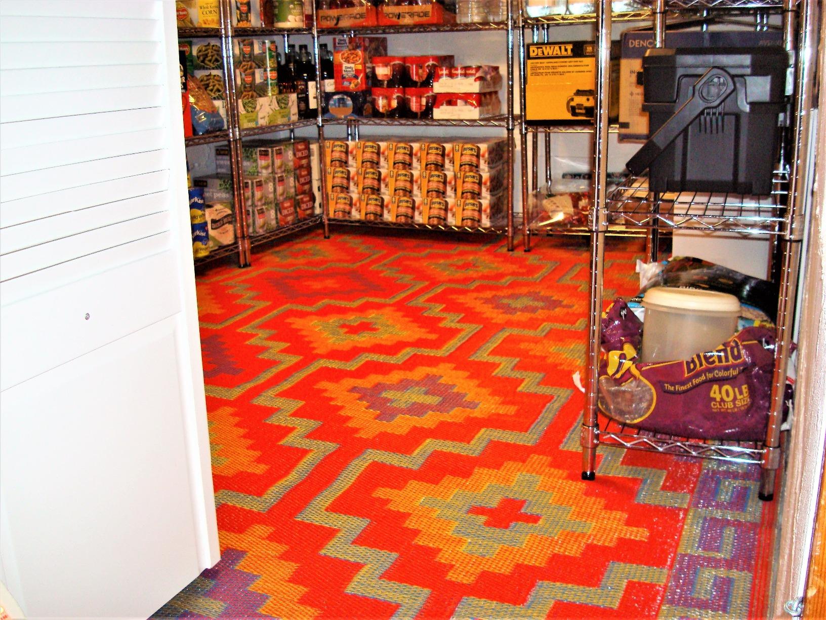 Fab Habitat Outdoor Rug - Waterproof, Fade Resistant, Crease-Free - Premium Recycled Plastic - Vintage Boho Kilim - Large Patio, Deck, Sunroom, Camping, RV - Lhasa - Orange & Violet - 6 x 9 ft customer photo 2