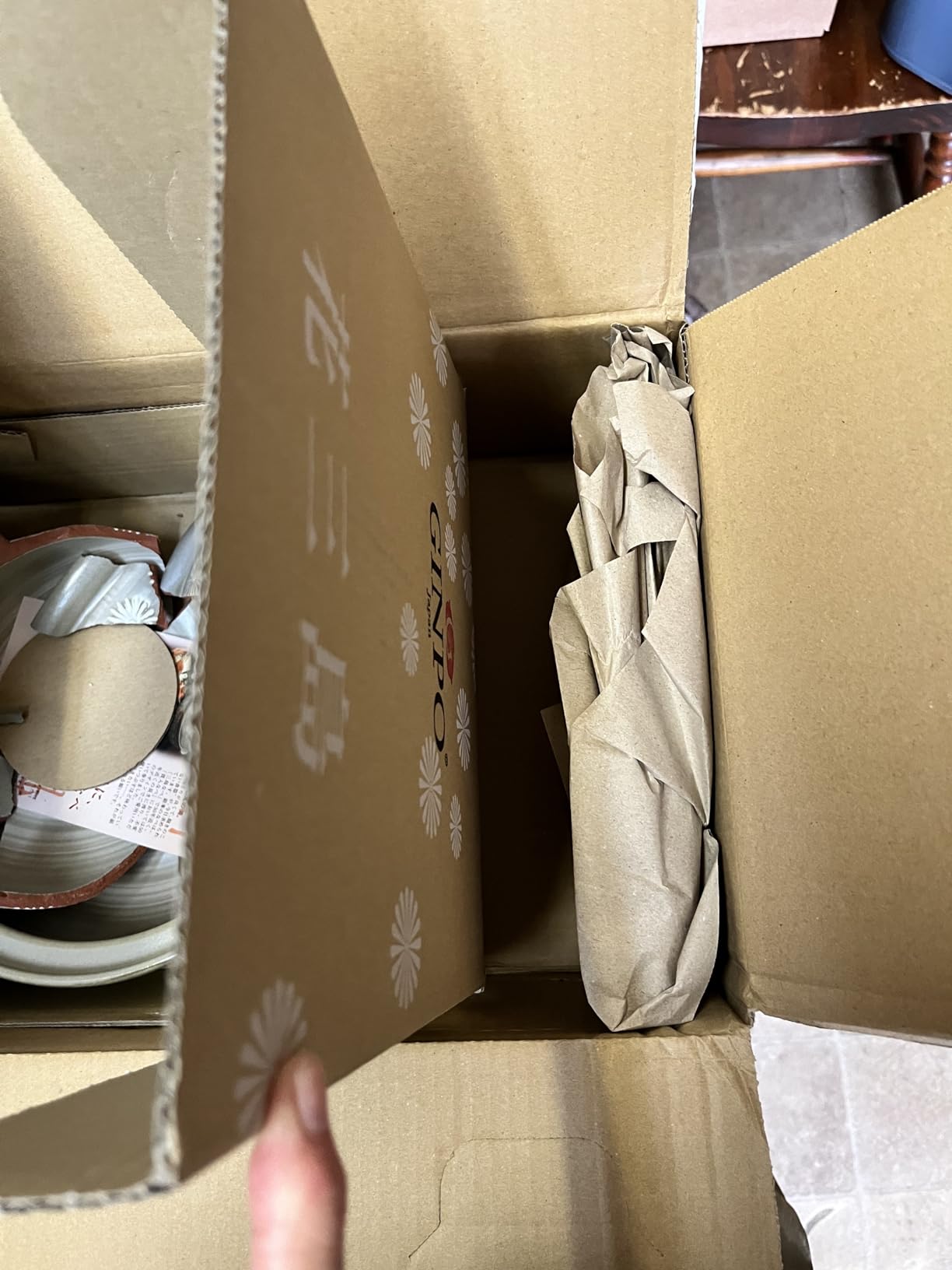 Banko Ware 21061 Ginpo Earthenware Pot (Deep Pot) No. 6 for 1 Person Hanamishima, Suitable for Direct Fire, Heat Retention, Made in Japan customer photo 2