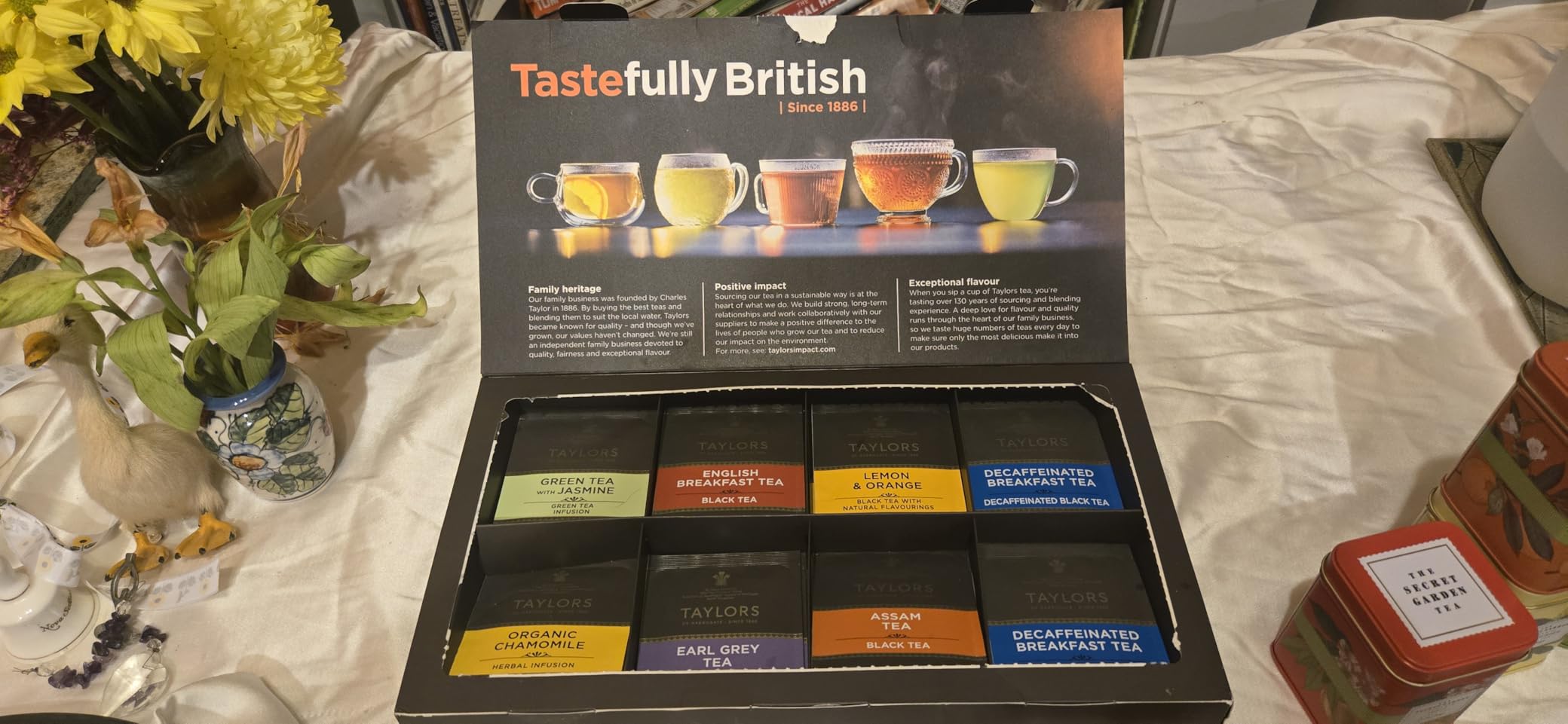 Taylors of Harrogate Assorted Specialty Teas Sampler, Variety Pack Gift Box, Individually Wrapped Bags, 48 Count (Pack of 1), Premium Black, Green & Herbal Teas customer photo 2