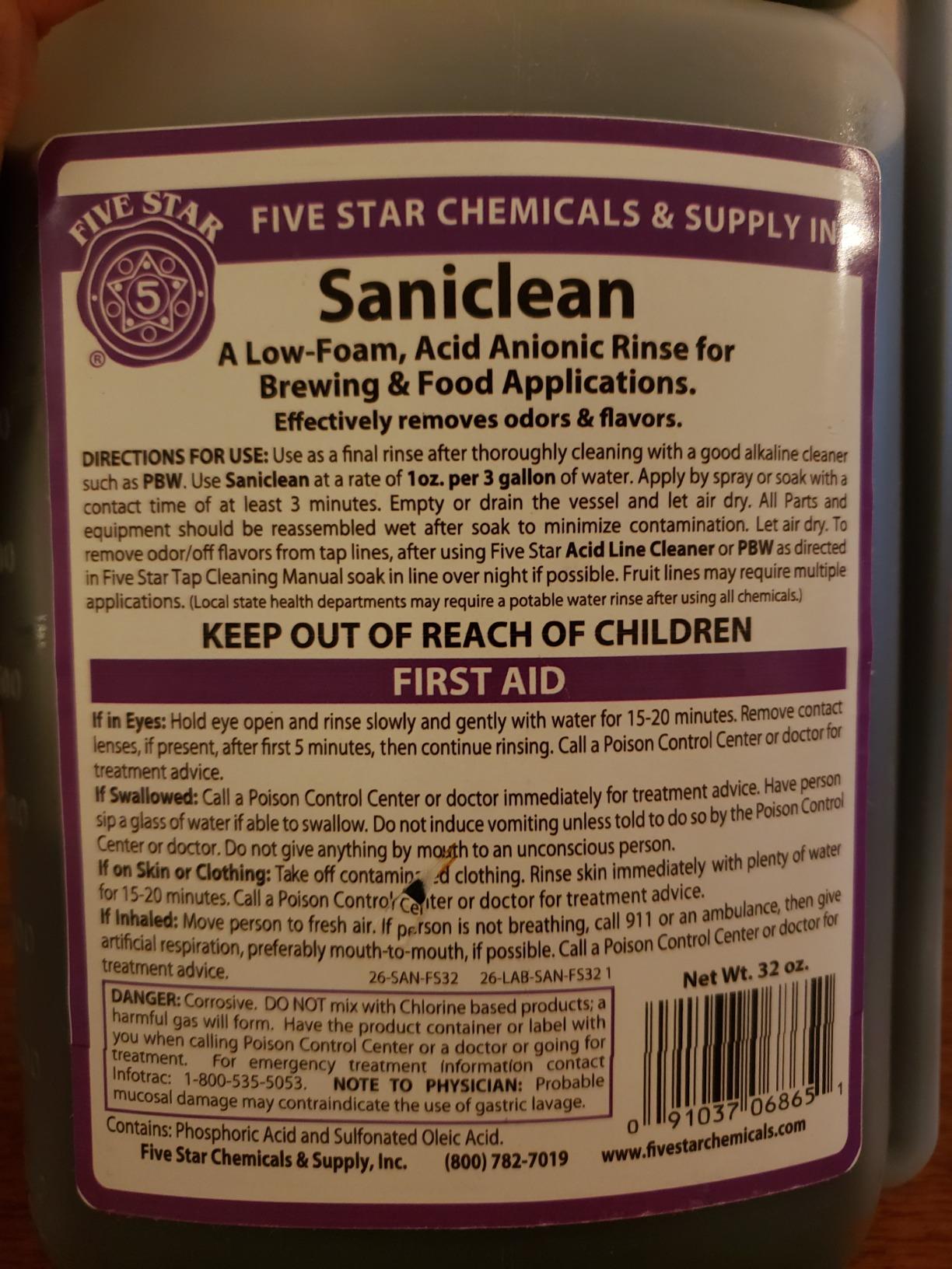 Five Star Saniclean- 32 oz. customer photo 1