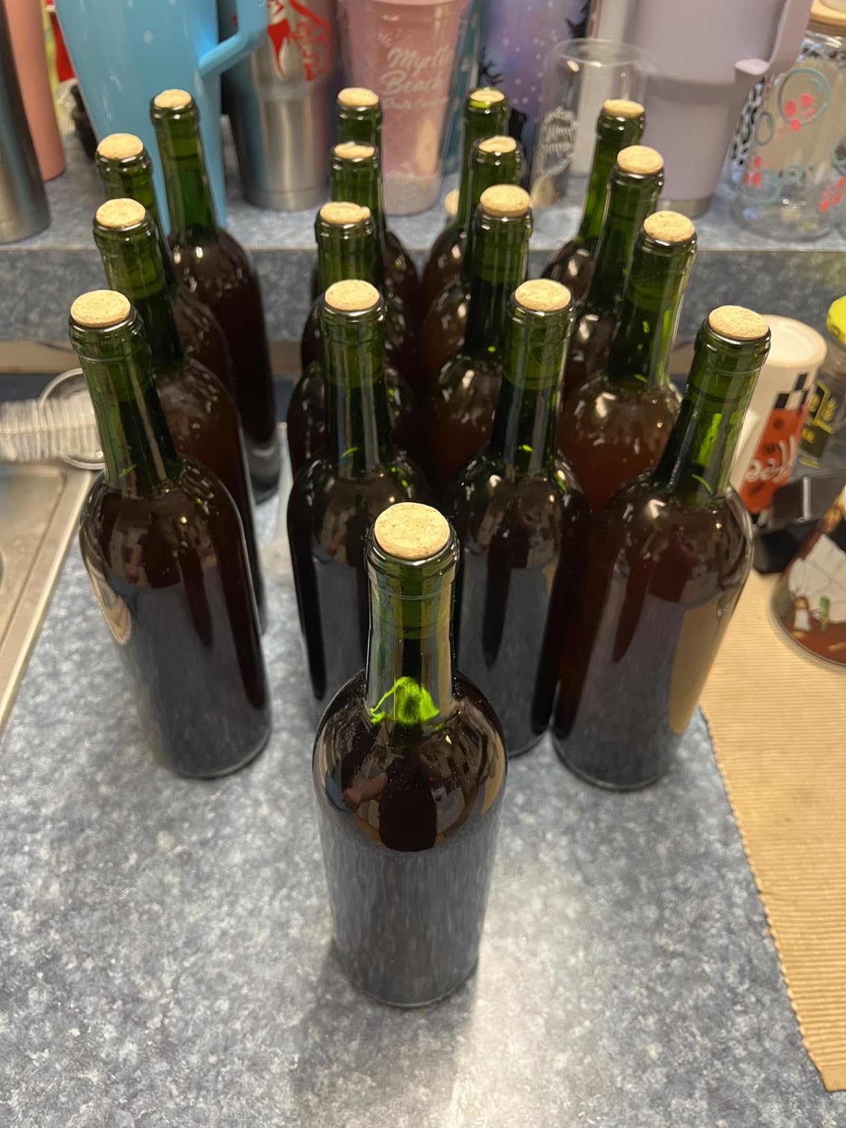 FastRack W5 750ml Green Wine Bottles (Pack of 12), Empty Bordeaux Liquor Bottles for Drinks, 12 per Case - NO CORKS INCLUDED customer photo 1