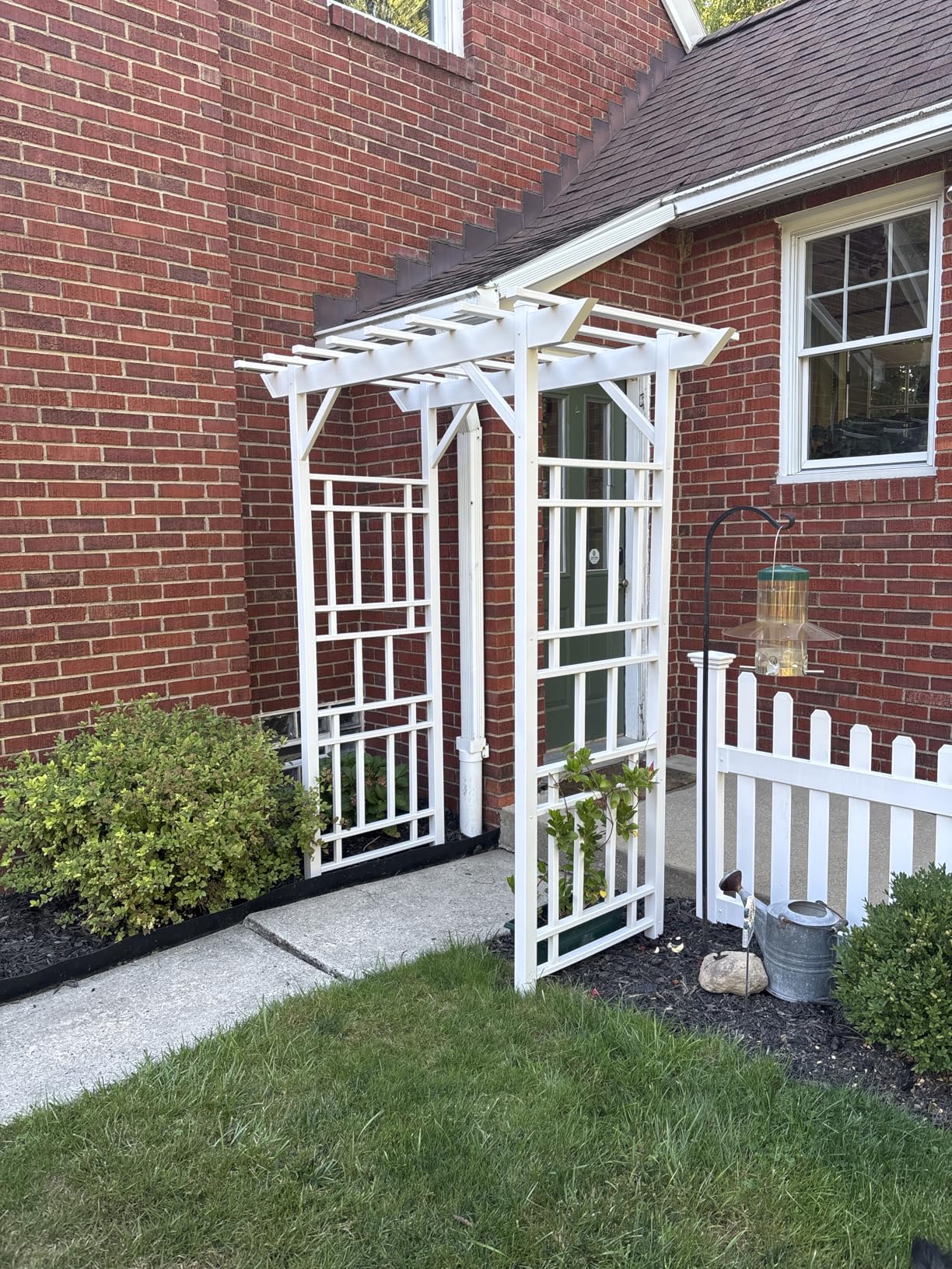Dura-Trel Wellington Arbor, Vinyl Garden Archway for Outdoors, White, 72