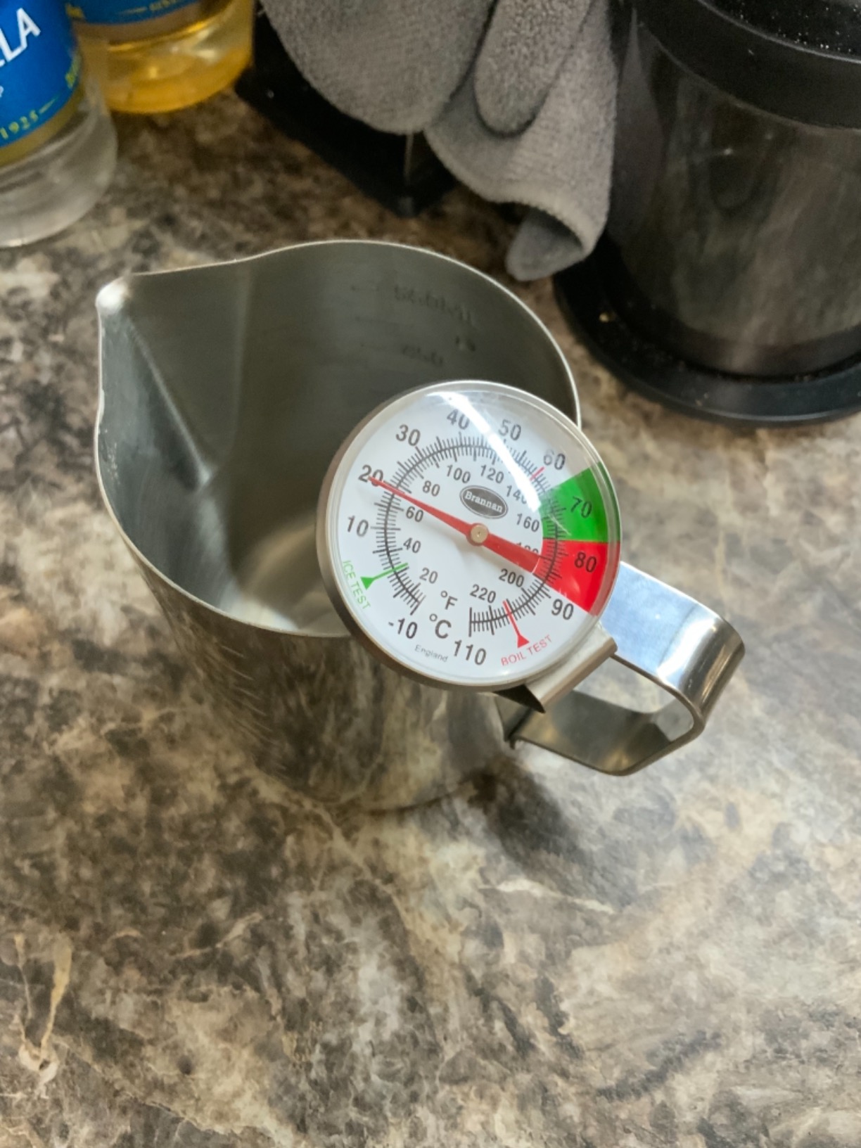 Brannan Frothy Milk Thermometer for Steaming Milk with 125 mm Stainless Steel Probe and Clip Barista Coffee Great for Frothing customer photo 1