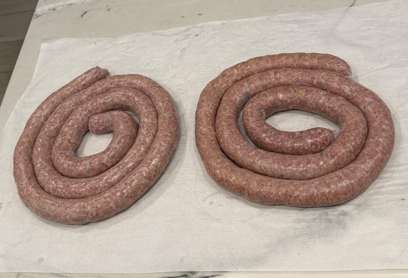 The Sausage Maker® Natural Hog Sausage Casings 32-38mm, Edible Casing For Sausage Making, Stuff Over 25 Lbs Meat, Breakfast, Italian, Polish, Bratwurst, Hot Dog, Pork Links, 1.2-1.5