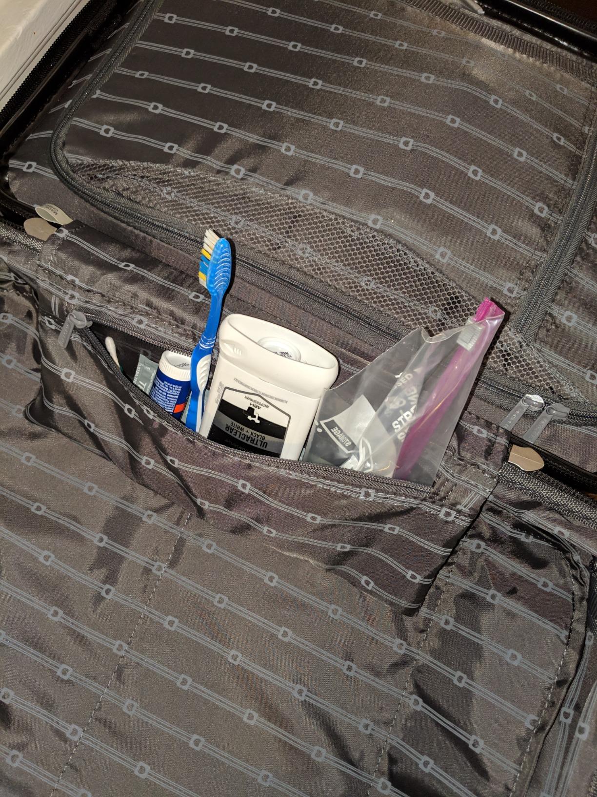 Delsey Helium Aero Hardside Expandable Luggage with Spinner Wheels, Blue Cobalt, Checked-Large 28 Inch customer photo 2