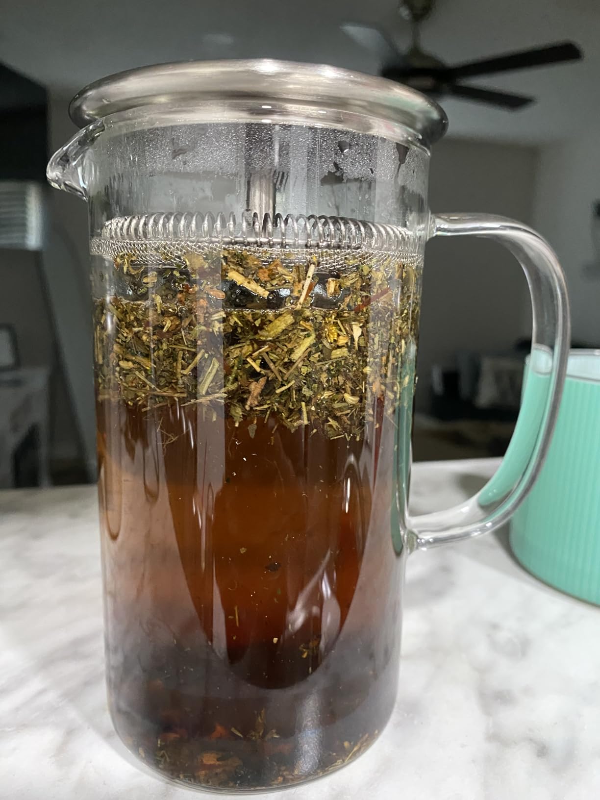 Rishi Tea Simple Brew Teapot - For 12oz Loose Tea Preparation, Built-in Strainer, Everyday Teaware, Easy to Clean, Borosilicate Glass, Enjoy Hot or Iced Tea - 400ml customer photo 2