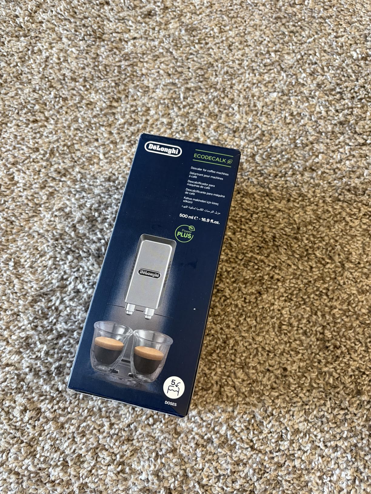 De'Longhi EcoDecalk Descaler, Universal Descaling Solution for Coffee & Espresso Machines, 16.90 oz (5 uses) customer photo 1