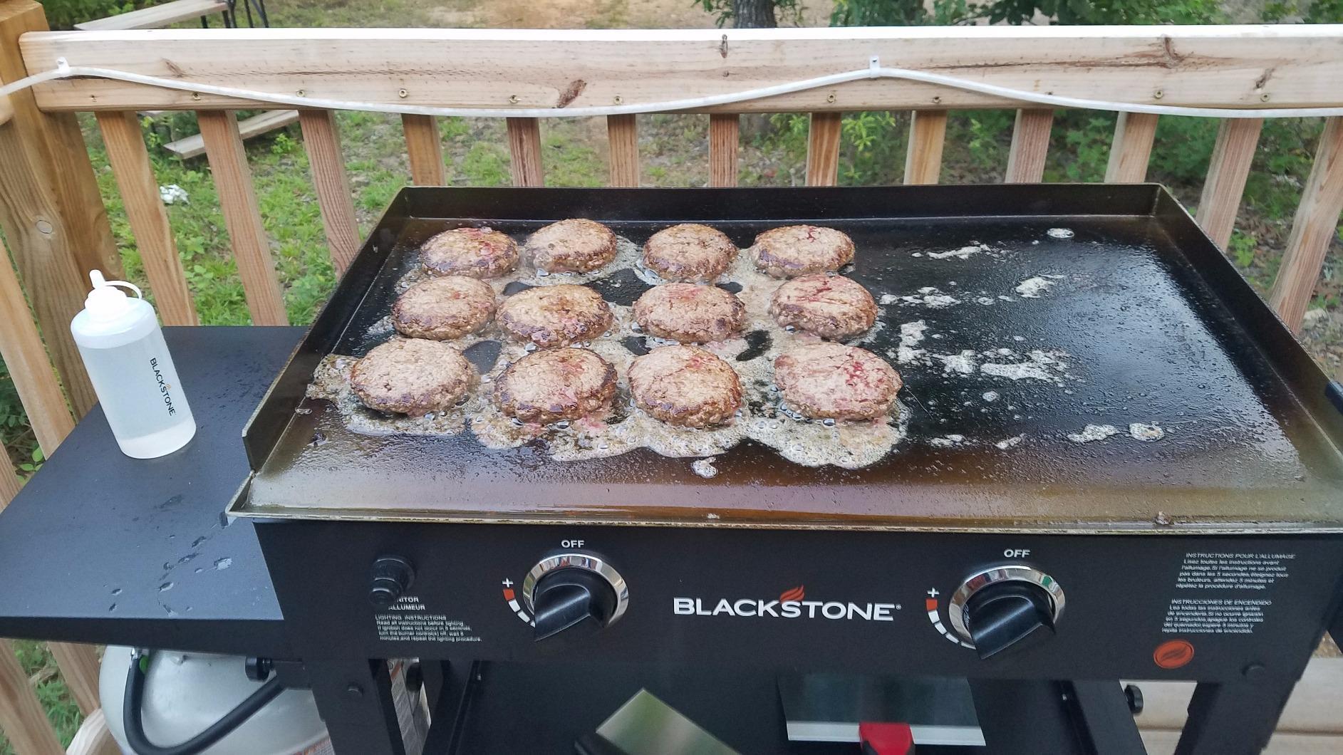 Flat Top Gas Grill Griddle 2 Burner Propane Fuelled Rear Grease Management System, 1517, Outdoor Griddle Station for Camping, 28 inch customer photo 1