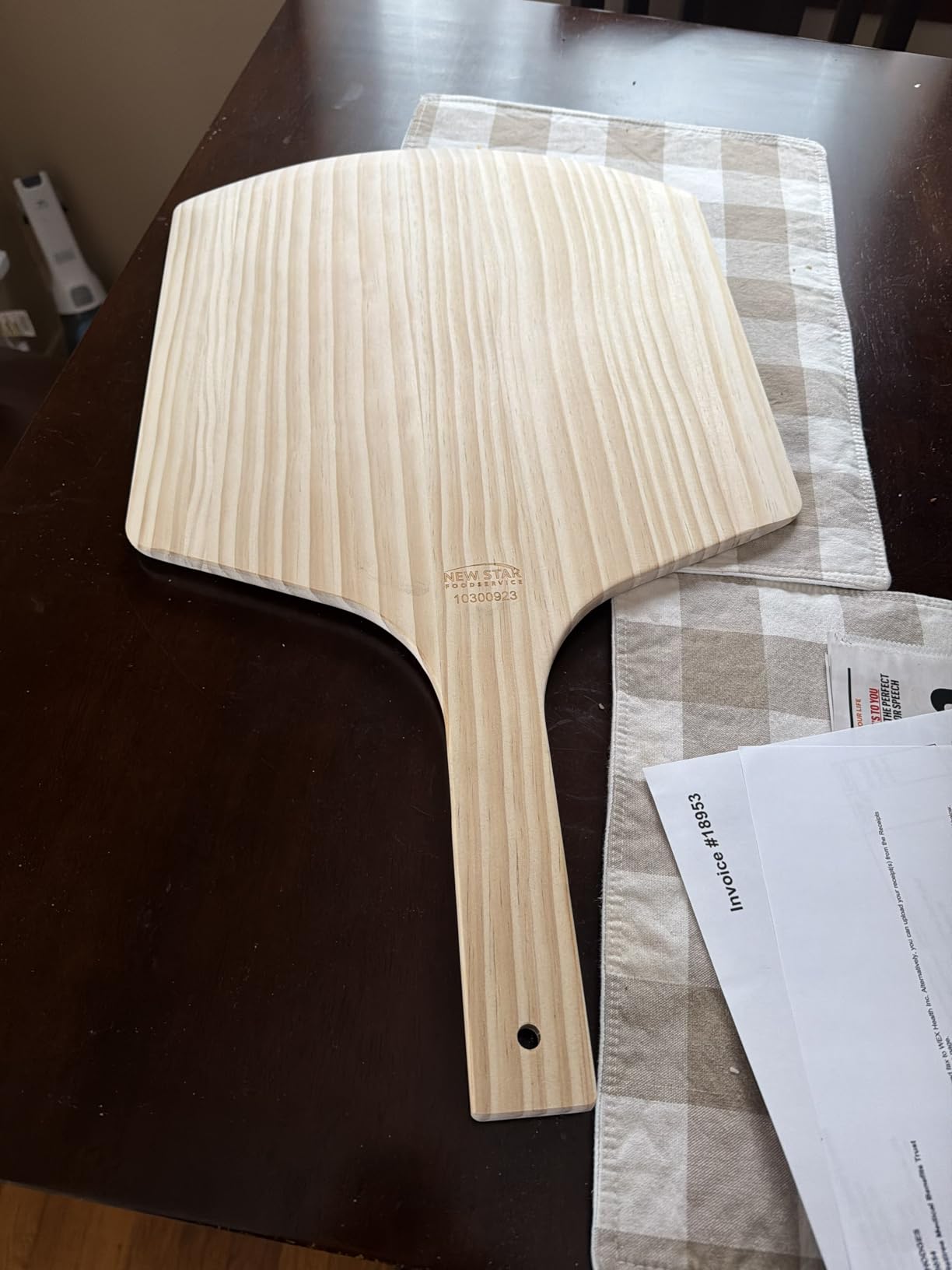 New Star Foodservice 50295 Restaurant-Grade Wooden Pizza Peel, 16