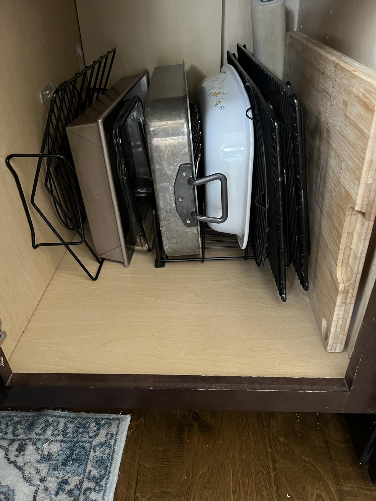 Deco Brothers Cookware Organizer Rack for Kitchen Cabinet, 3 Slot Holder, Silver customer photo 2