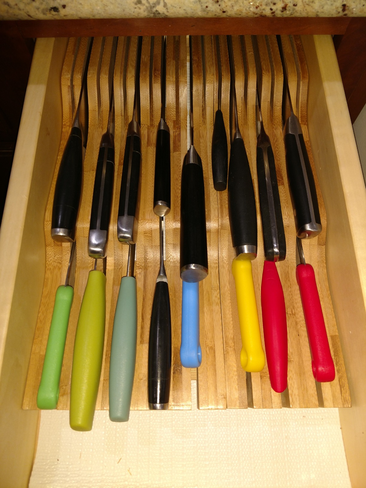 Oceanstar In-Drawer Bamboo Knife Organizer customer photo 2