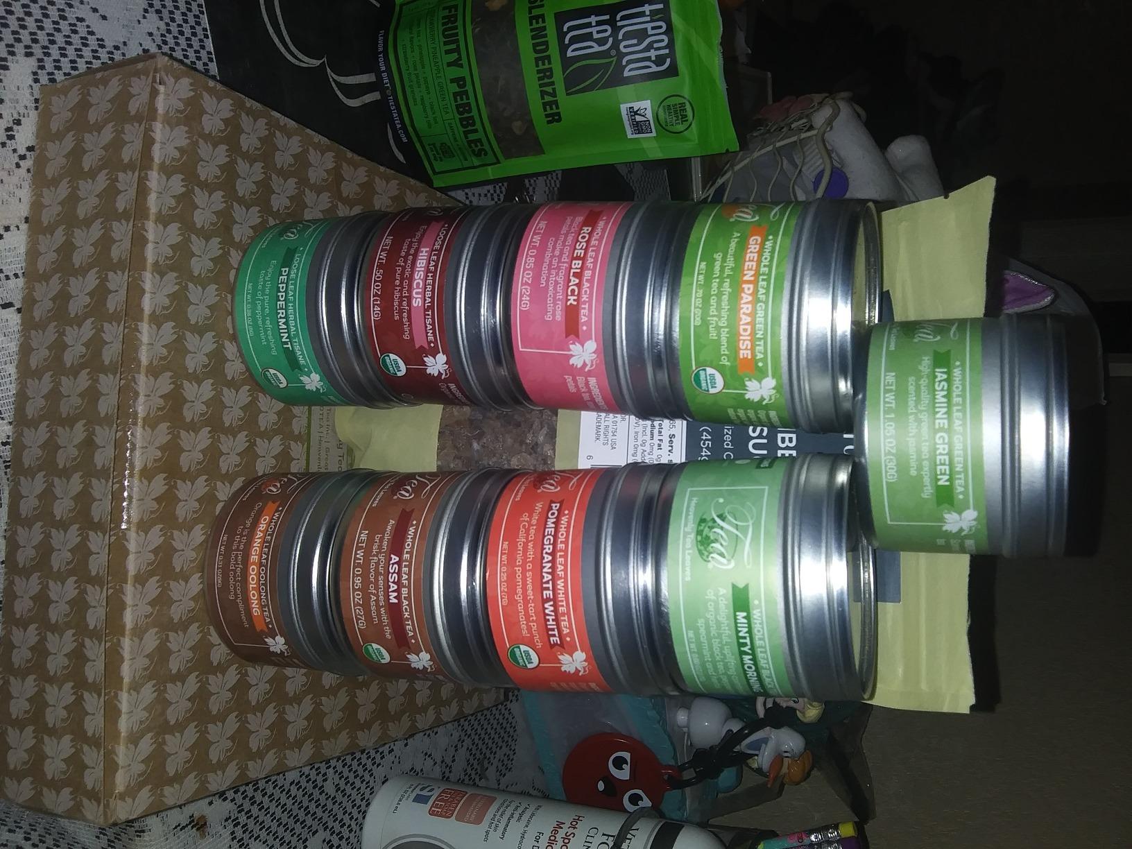 Heavenly Tea Leaves Organic 9 Flavor Variety Pack, Loose Leaf Tea Sampler Gift Set (Approx. 90 Cups) customer photo 1