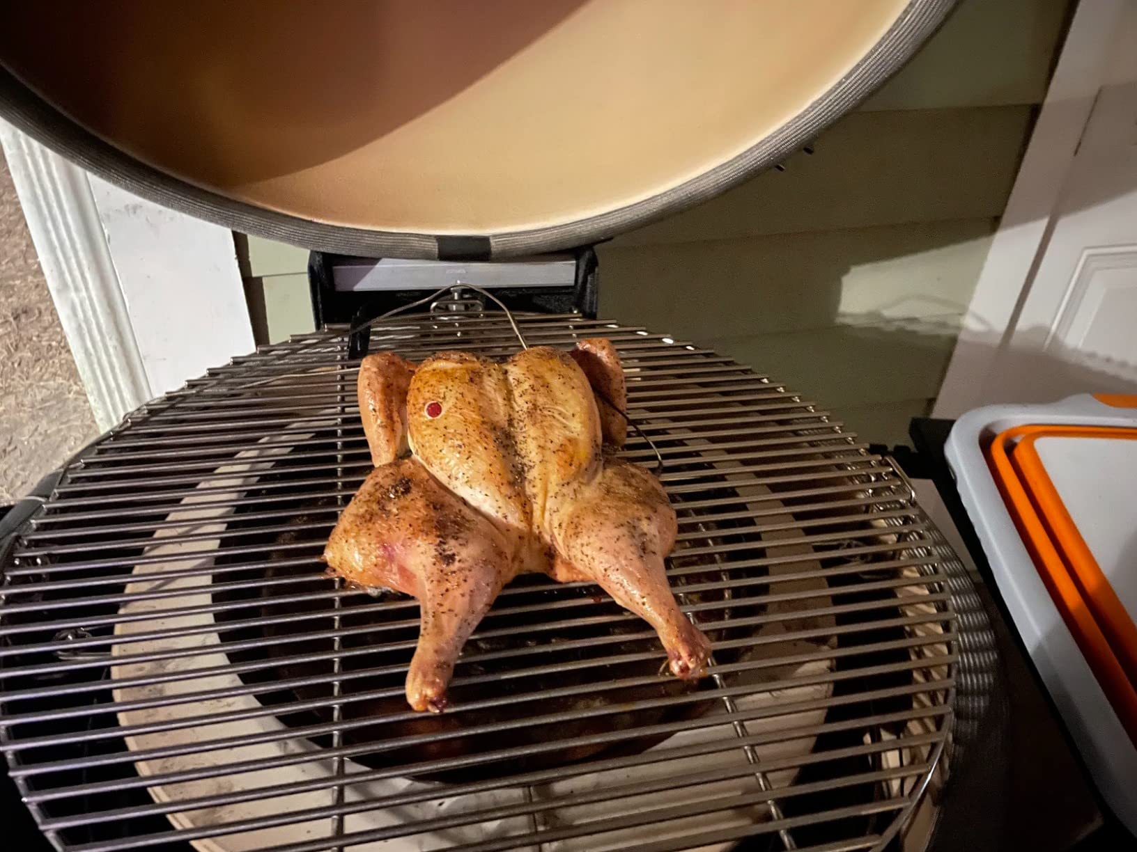 Kamado Joe Big Joe Series I 24-inch Ceramic Charcoal Grill and Smoker with Cart, Side Shelves, Stainless Steel Grates and 450 Cooking Square Inches in Red, Model BJ24Rh customer photo 1