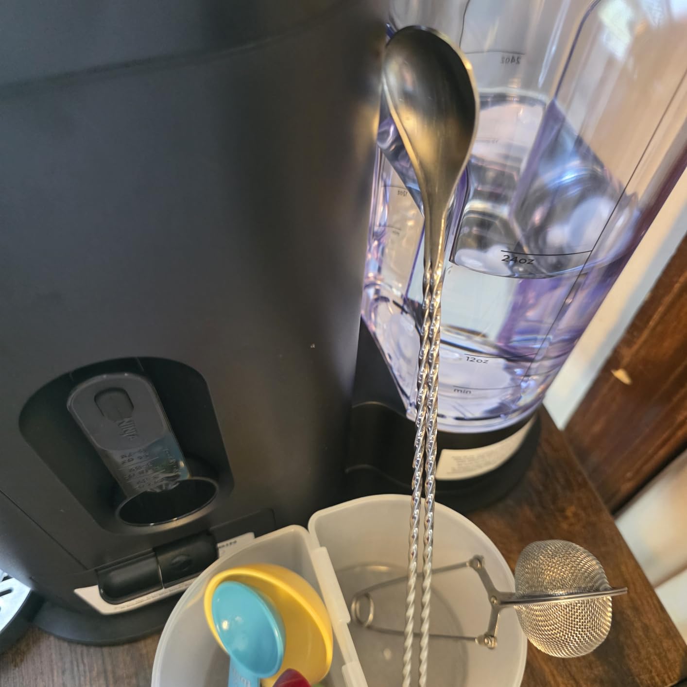 Hiware LZS13B 12 Inches Stainless Steel Mixing Spoon, Spiral Pattern Bar Cocktail Shaker Spoon customer photo 1