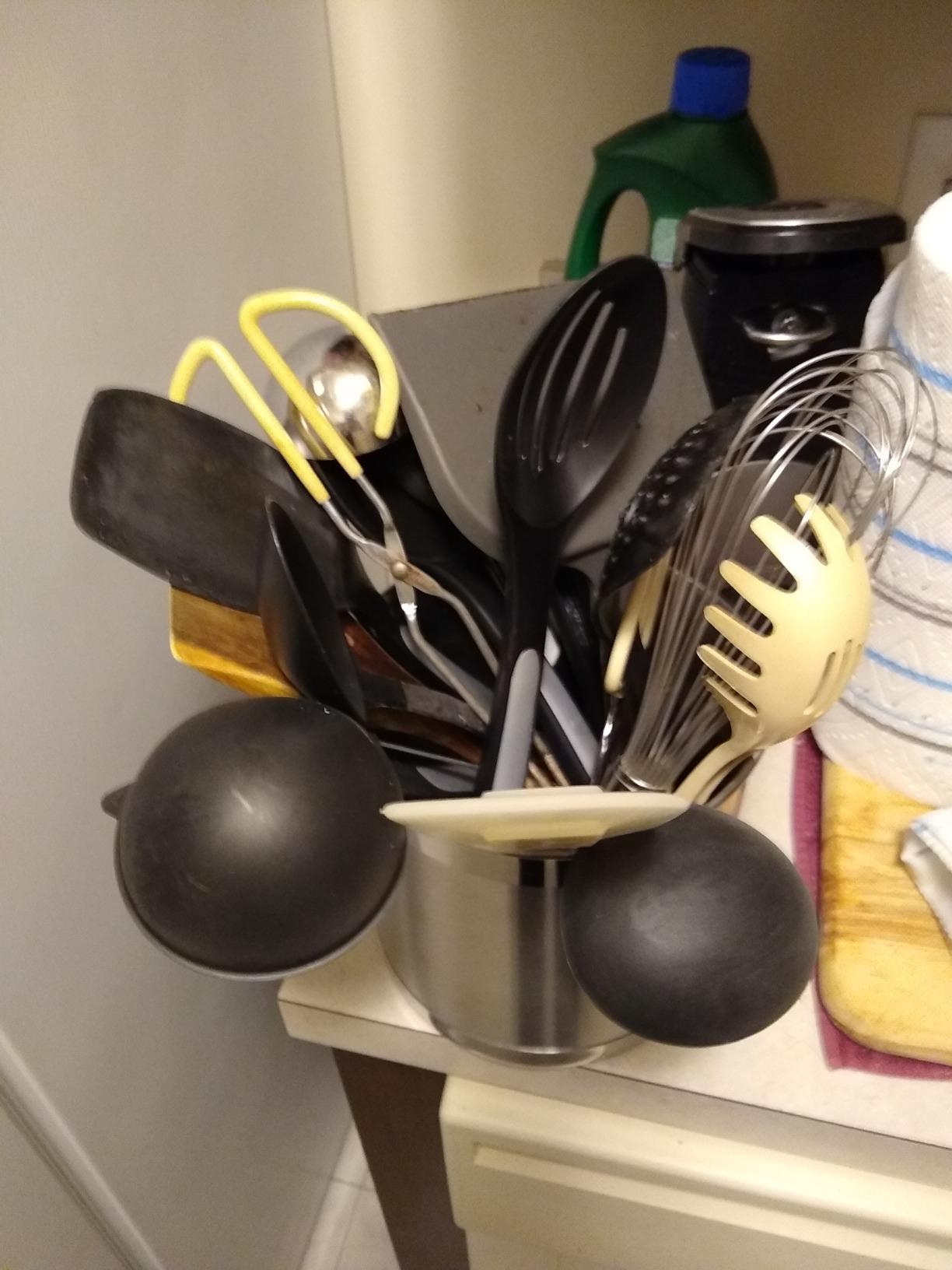 Oggi Stainless Steel Jumbo Utensil Holder - 7