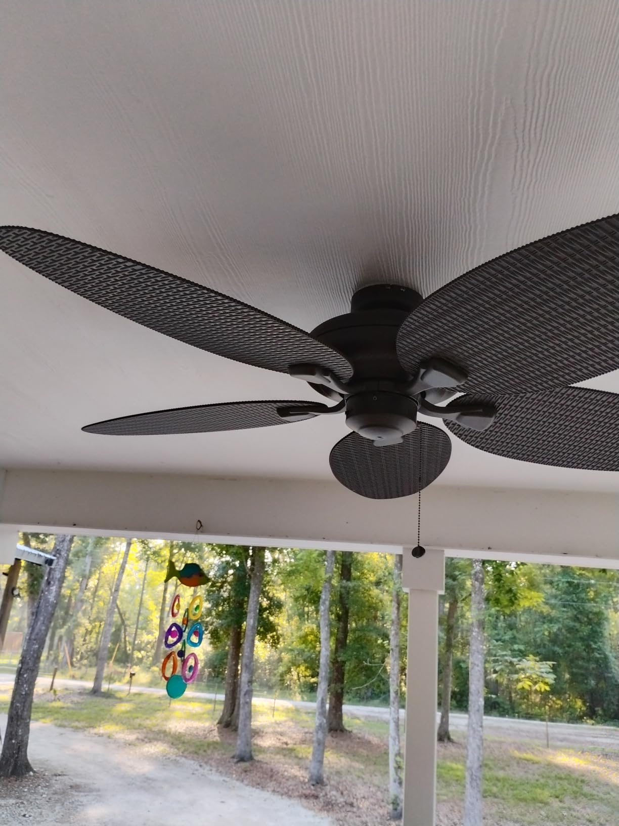 Honeywell Ceiling Fans Duval 52 Inch Ceiling Fan, Quick 2 Hang Indoor/Outdoor Ceiling Fan with Pull Chain, Tri-Mount 5 Blade Tropical Design, ETL Damp Rated, Bronze customer photo 1