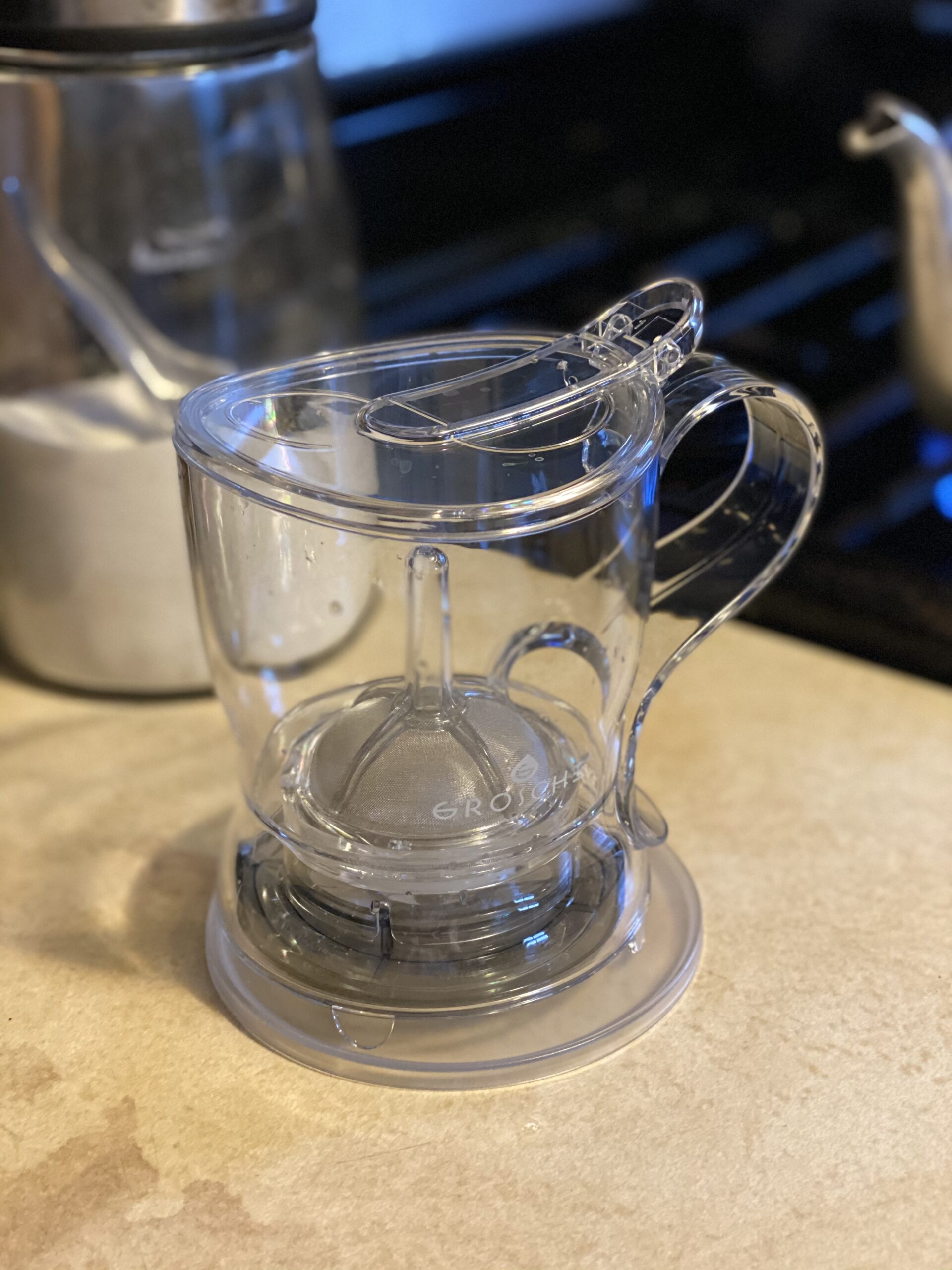 GROSCHE Aberdeen Tea Infuser Teapot & Smart Tea Maker - BPA-Free, Drip-Free Design | Coaster | Easy Brew | Easy Clean Steeper (17.7 oz - 525 ml) customer photo 2