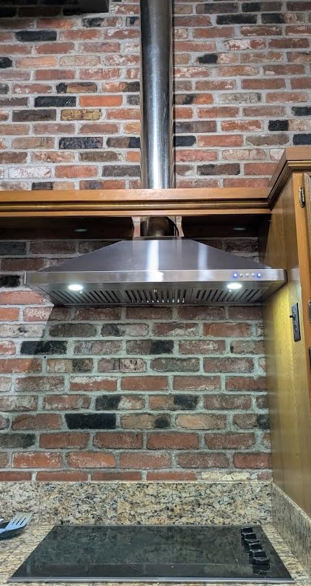COSMO COS-63190 36 in. Vista Collection 380 CFM Ducted Wall Mount Range Hood, Button Controls, LED Lights, Stainless Steel customer photo 2
