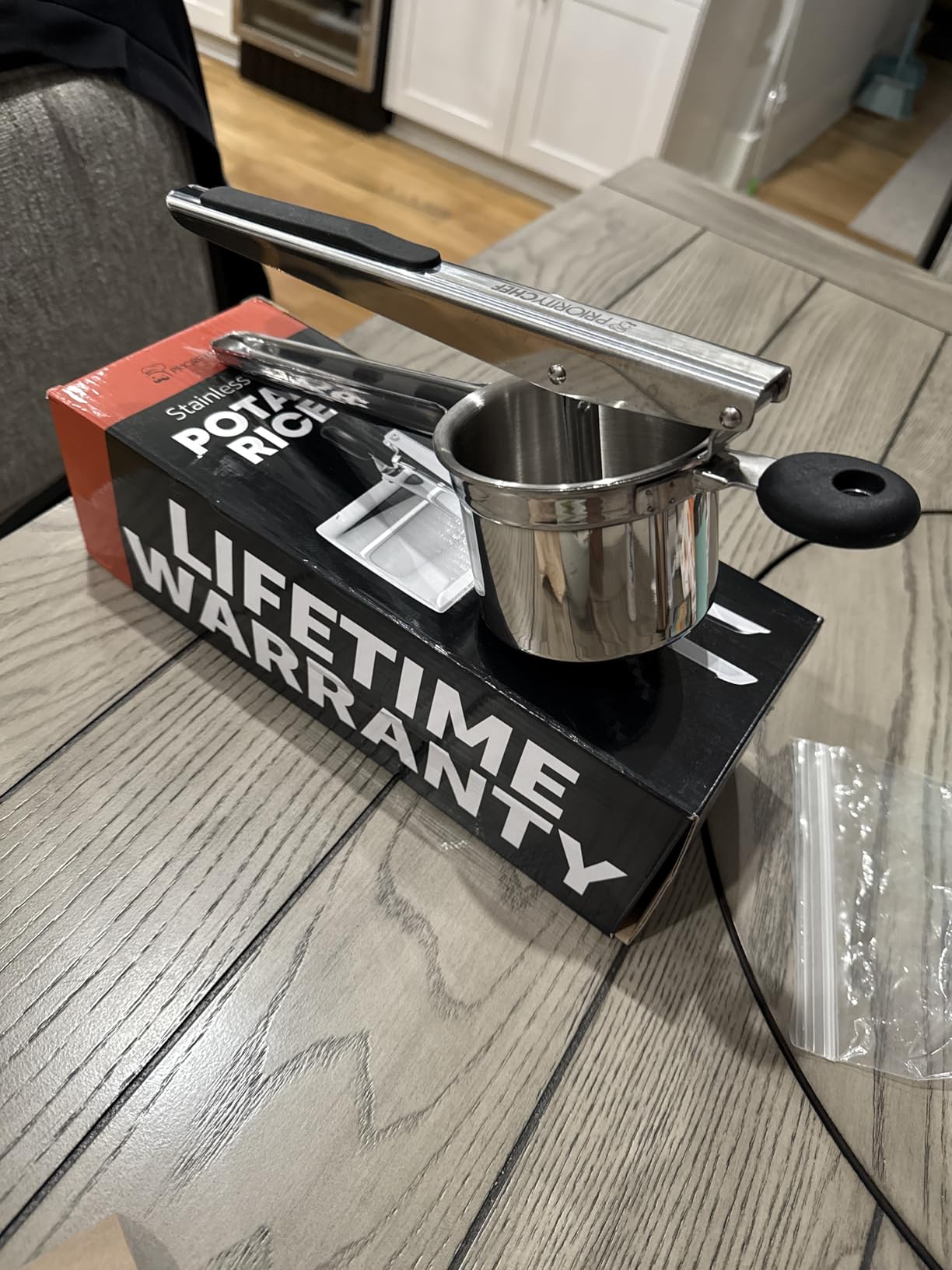 PriorityChef Large 15oz Potato Ricer, Heavy Duty Stainless Steel Potato Masher and Ricer Kitchen Tool customer photo 2