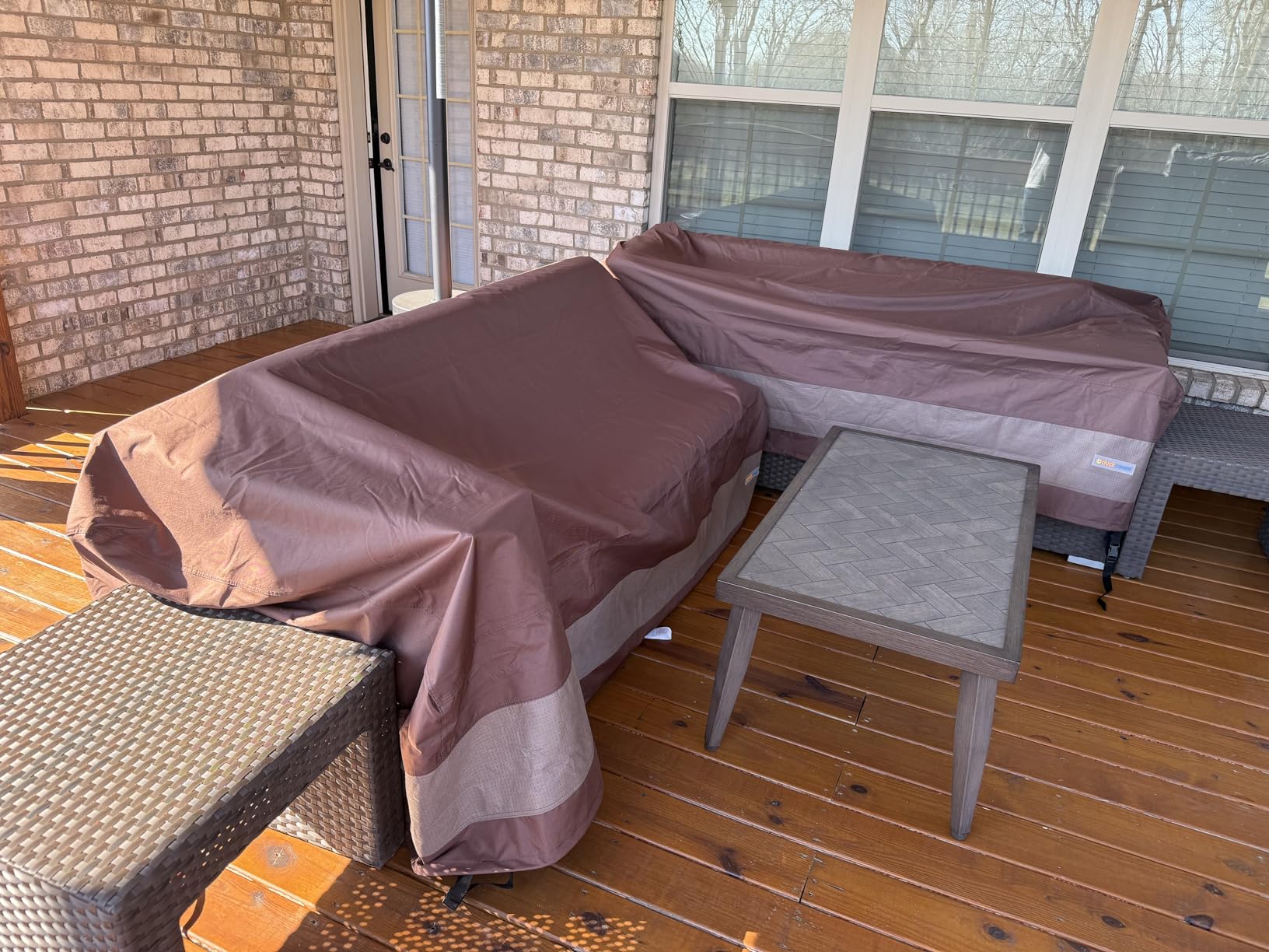 Duck Covers Ultimate Waterproof Outdoor Loveseat and Sofa Cover, 77W x 37D x 35H customer photo 2