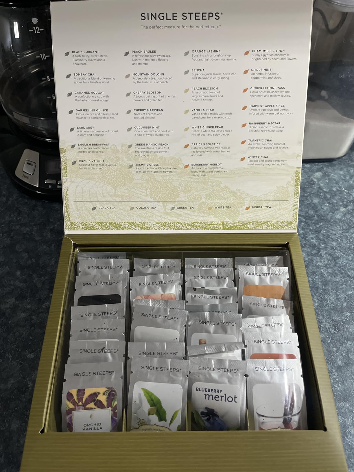 Tea Forte Single Steeps Loose Leaf Tea Sampler, Assorted Variety Tea Box, 15 Single Serve Pouches, Classic Tea customer photo 1