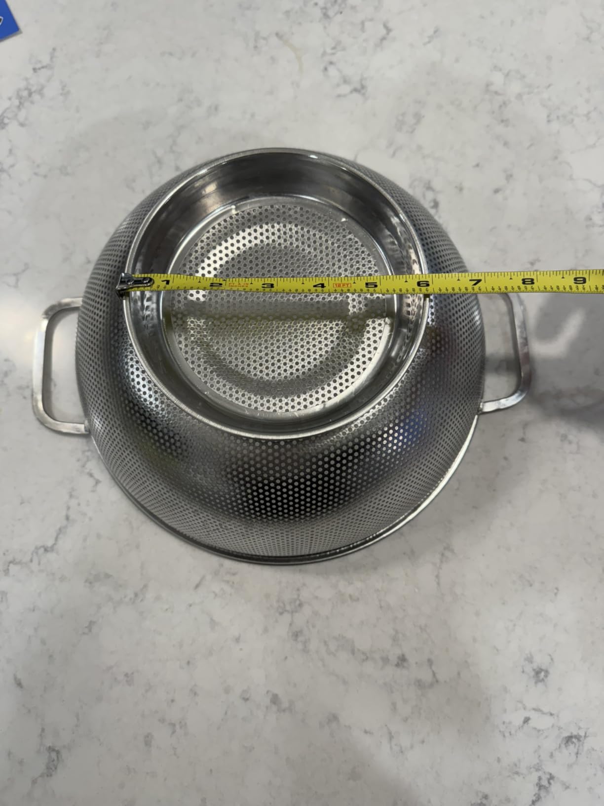 Bellemain Colander for Kitchen - 5 Qt Stainless Steel Strainer with Handle - 18/8 Pasta Strainer Bowl for Pasta, Spaghetti, Vegetables, Fruit, and Pot Draining customer photo 2