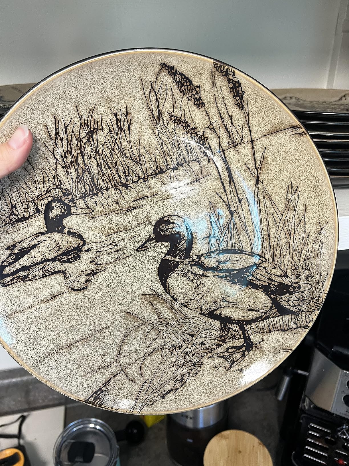 Mossy Oak Animal Print 16 Piece Dinnerware Set, Service for 4, Black and Beige customer photo 2