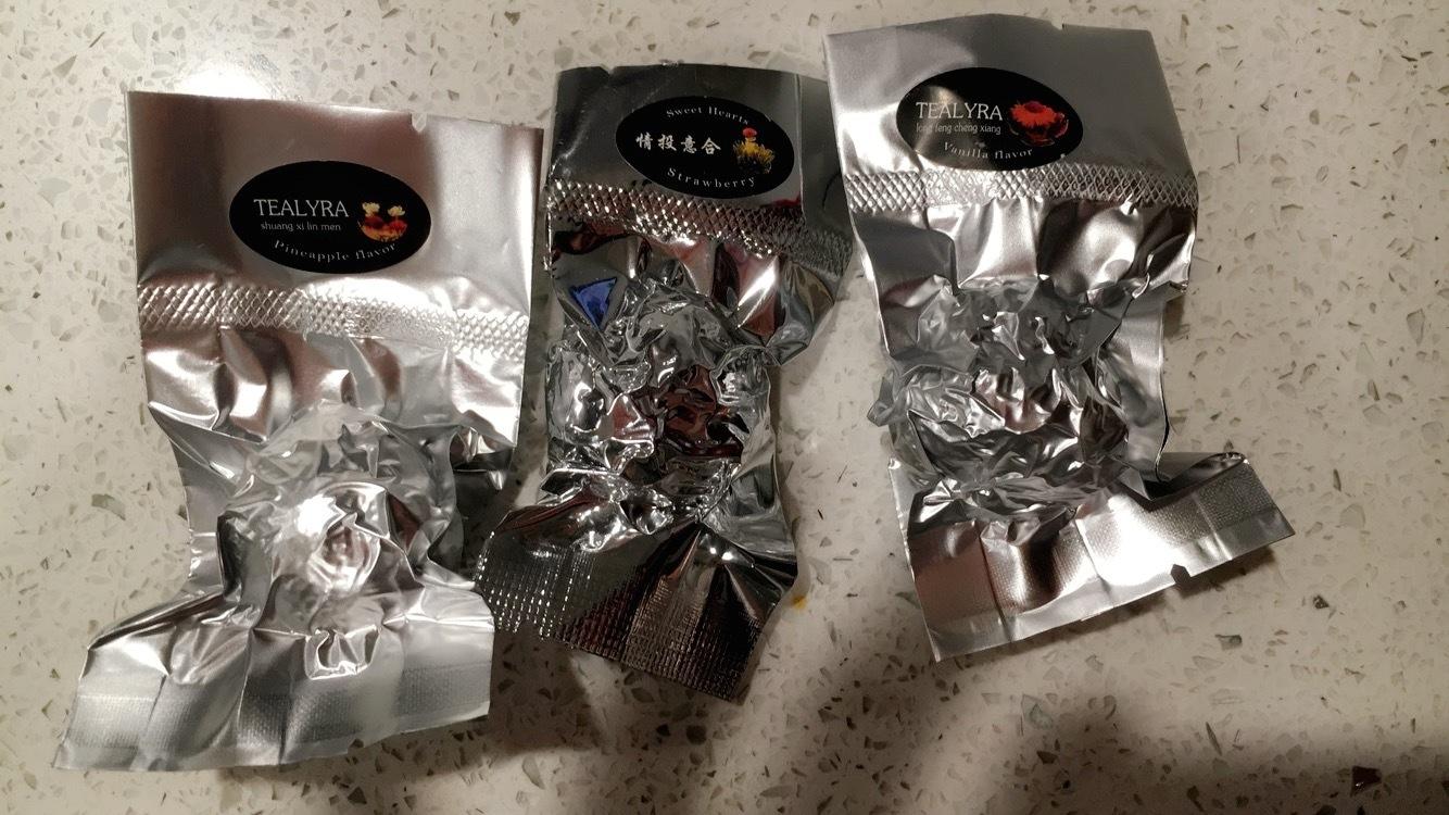Tealyra - 12 pcs Blooming Flowering Tea - 12 Variety Flavors of Finest Blooming Teas - All Tea Balls Individually Sealed - Great Gift Bloom Teas Box customer photo 2