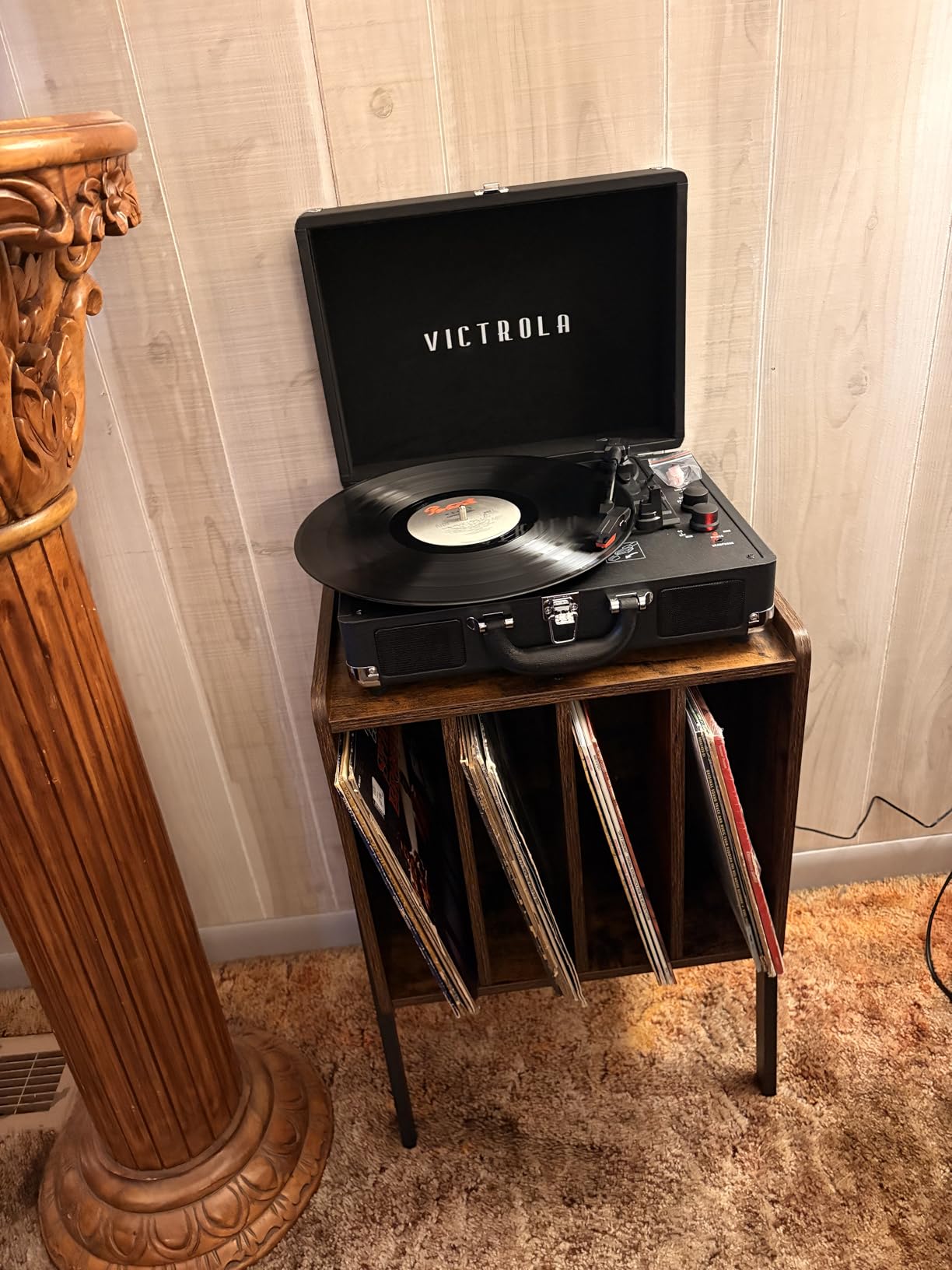 Victrola Journey Bluetooth Portable Suitcase Record Player - with Built-in Speakers, 3 Speed Vinyl Record Player, RCA Out, Headphone Jack (Black) customer photo 2