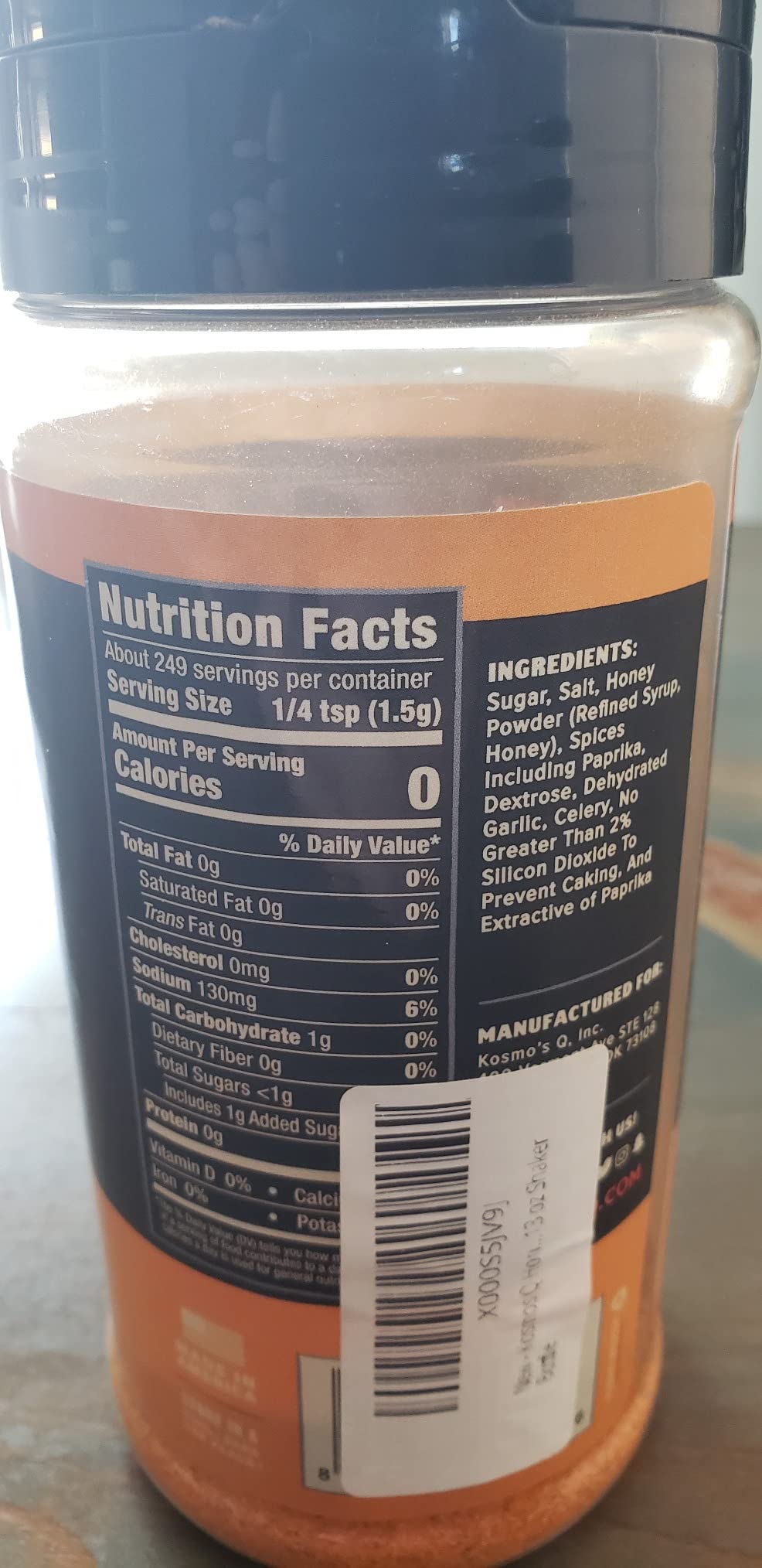 Kosmos Q Honey Killer Bee BBQ Dry Rub, Sweet Seasoning with Brown Sugar, Honey, Garlic & Paprika for Chicken, Pork, Turkey, Ribs and More customer photo 1