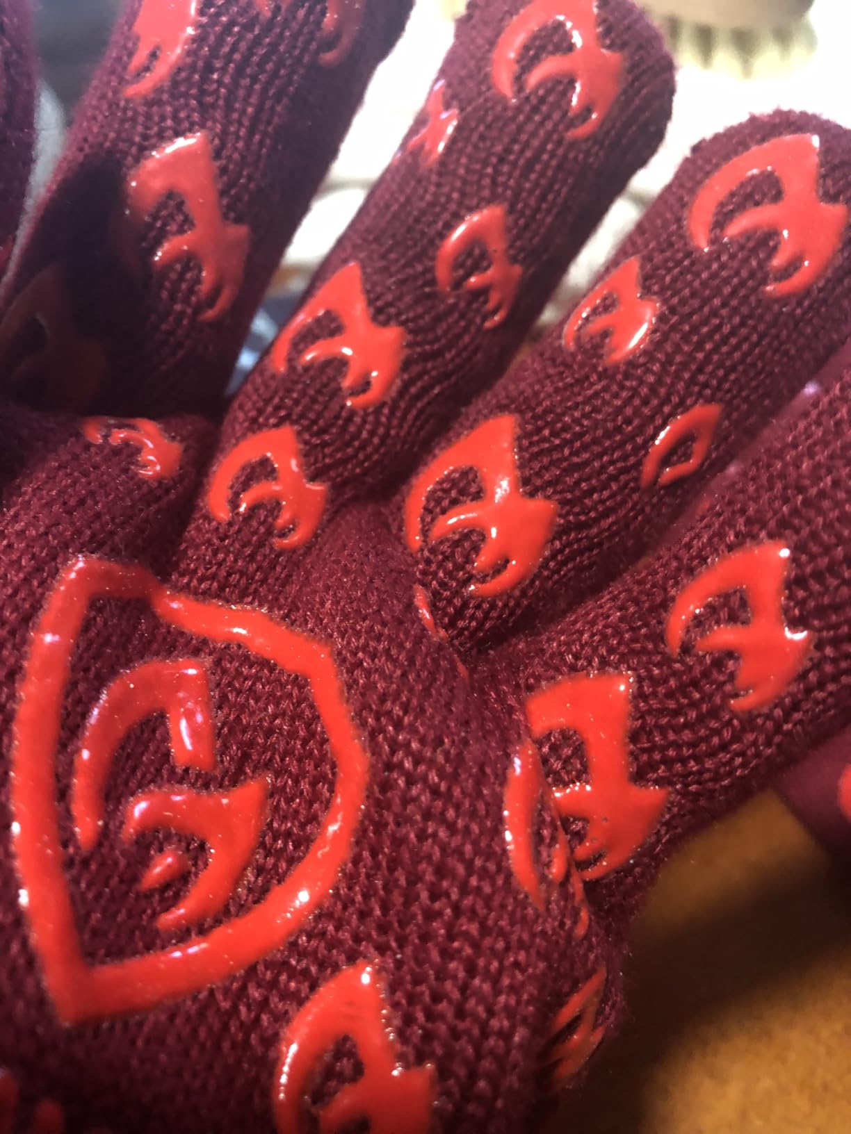 Oven Gloves with Fingers - 932°F Extreme Heat Proof and Cut Resistant Mitts for Kitchen, BBQ, Grill, Baking, Fire Pit - EN407 Certified with Non-Slip Silicone Grip and Cotton Lined for Comfort customer photo 2