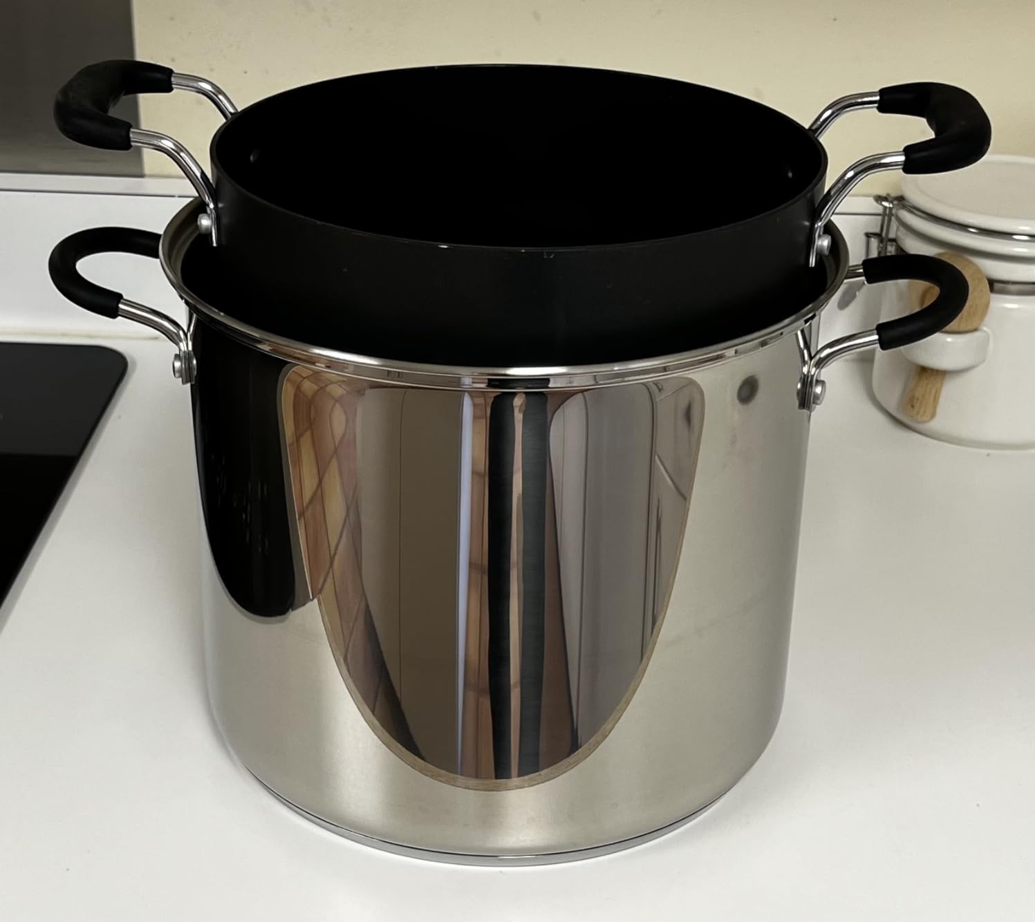 Cook N Home Stockpot Sauce Pot Induction Pot With Lid Professional Stainless Steel 12 Quart, Dishwasher Safe With Stay-Cool Handles, Silver customer photo 1