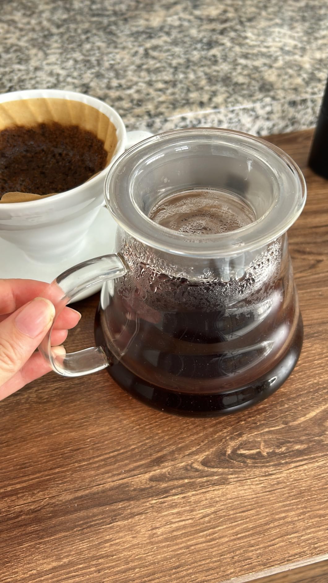 Hiware 600ml Coffee Server, Standard Glass Coffee Carafe customer photo 2