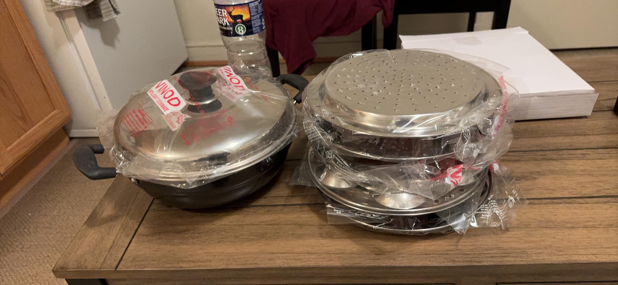Vinod Black Pearl Hard Anodised Multi Kadai, 26cm, 5 Plates - 2 Idli, 2 Dhokla, 1 Patra Plate, Steamer for Idli, Dhokla, and Momos, Scratch Resistant, Induction Friendly customer photo 1